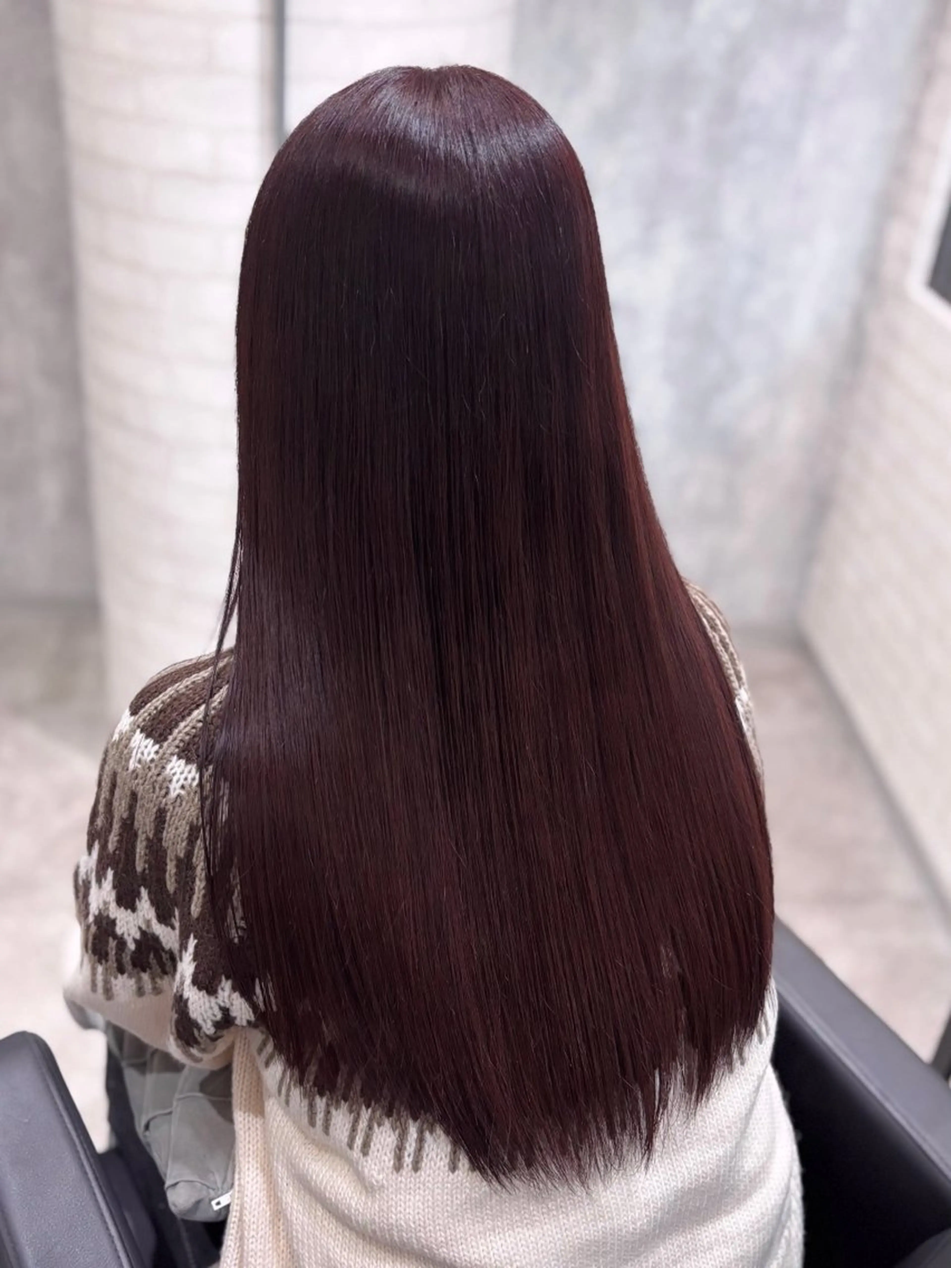 セミロング カラー ブリーチ ブリーチなしカラー ピンクカラー レッドカラー バイオレットカラー カット ヘアカラー トリートメント 詩乃🌷🎀ピンク 暖色/ガーリー🧸のヘアスタイル