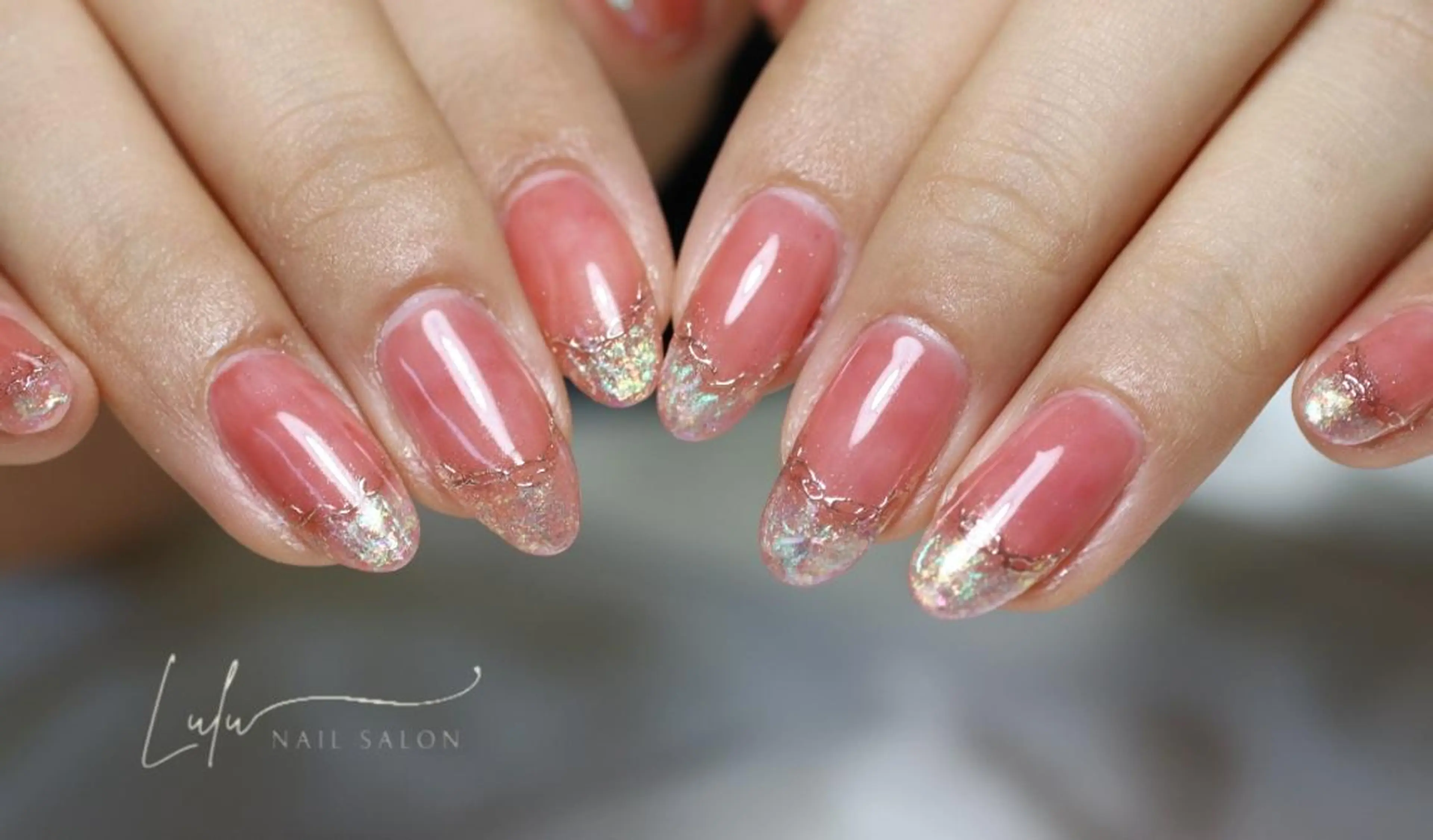 ネイル クリアネイル フレンチネイル Lulu nail salon 南堀江店所属・西村 あやかのネイルデザイン