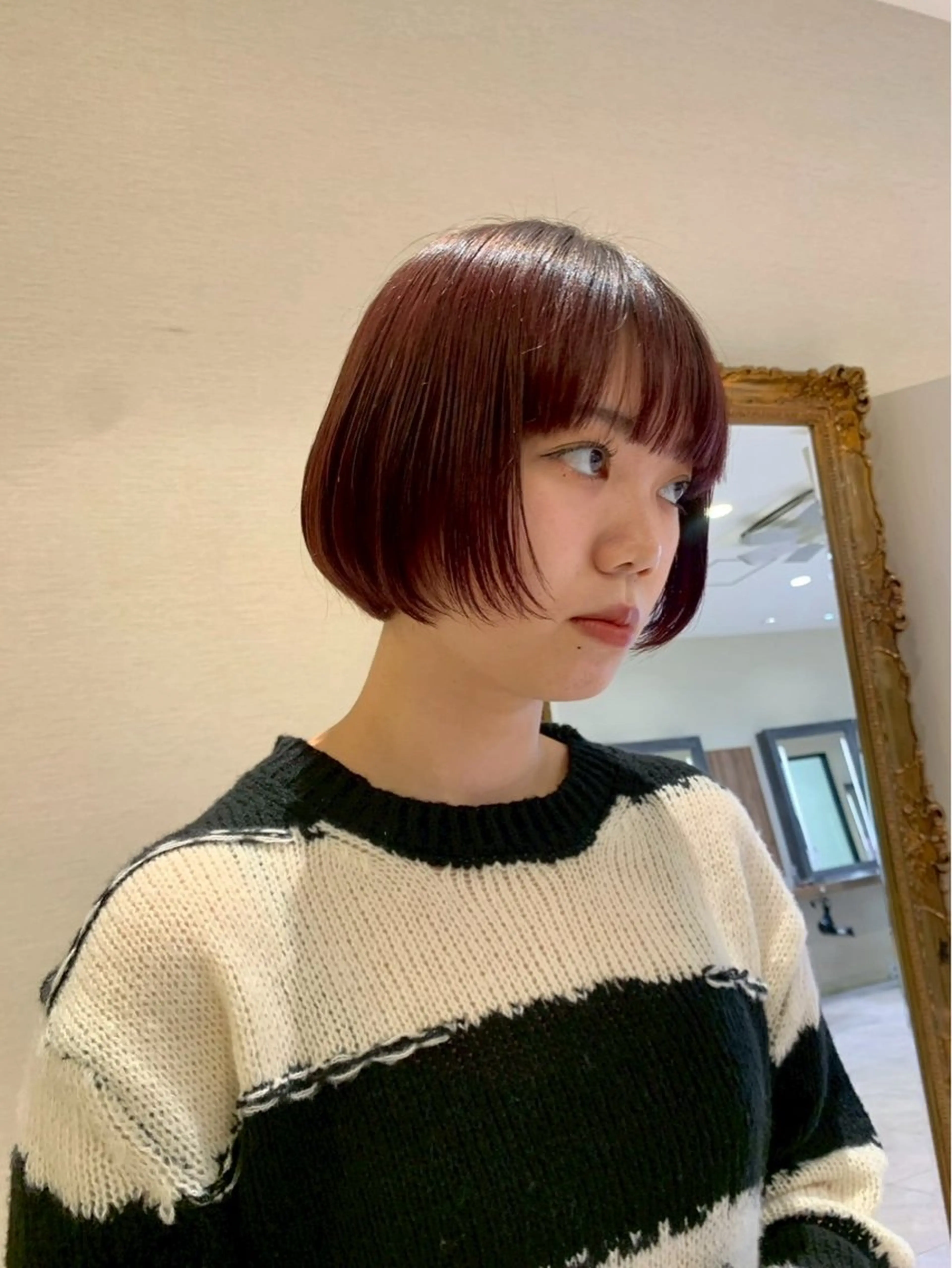 ショート 暖色カラー/ボブ カット👗mimiのヘアスタイル