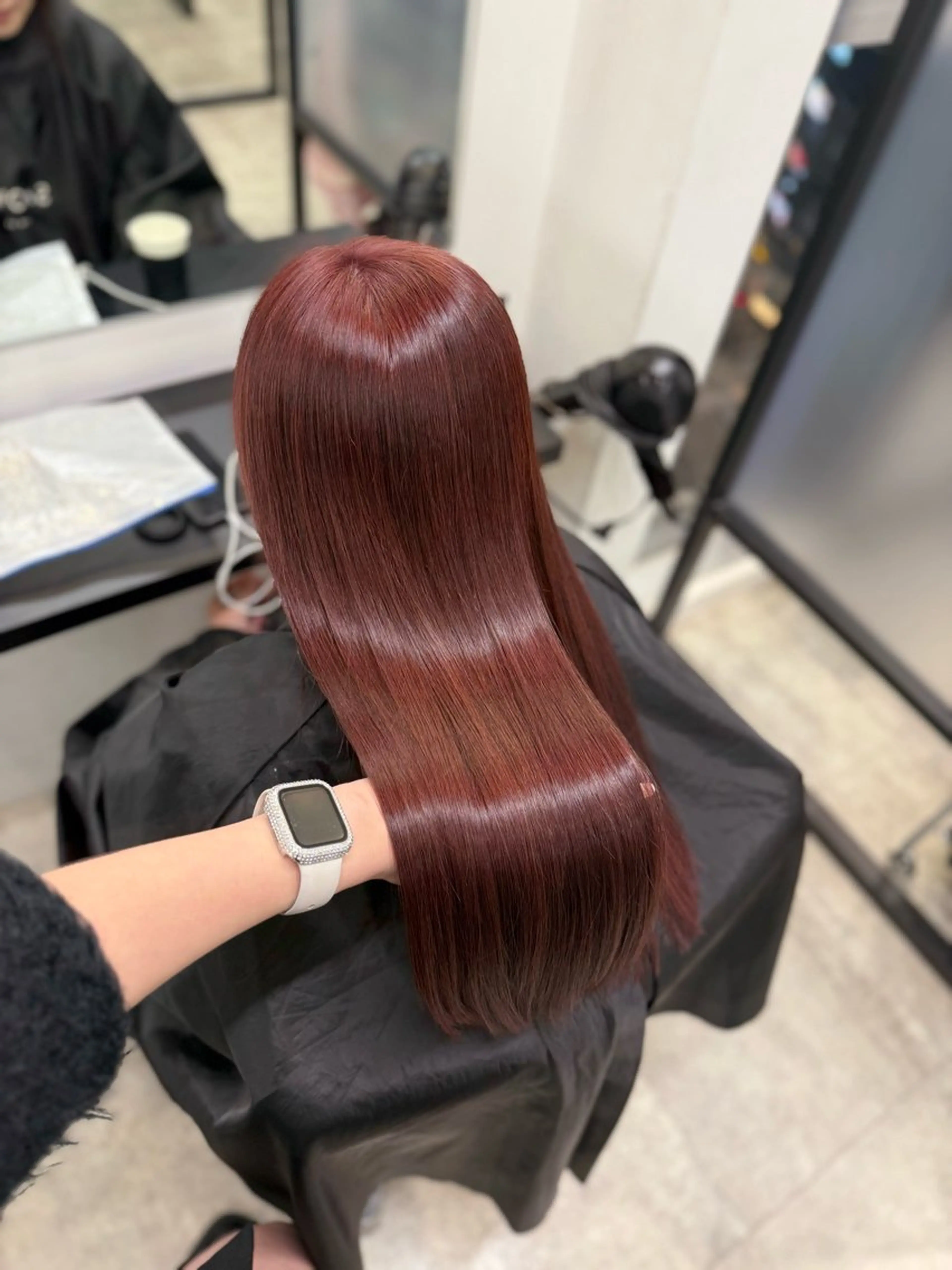 ロング カラー ヘアカラー トリートメント 韓国ヘア🇰🇷🎀 みきのヘアスタイル