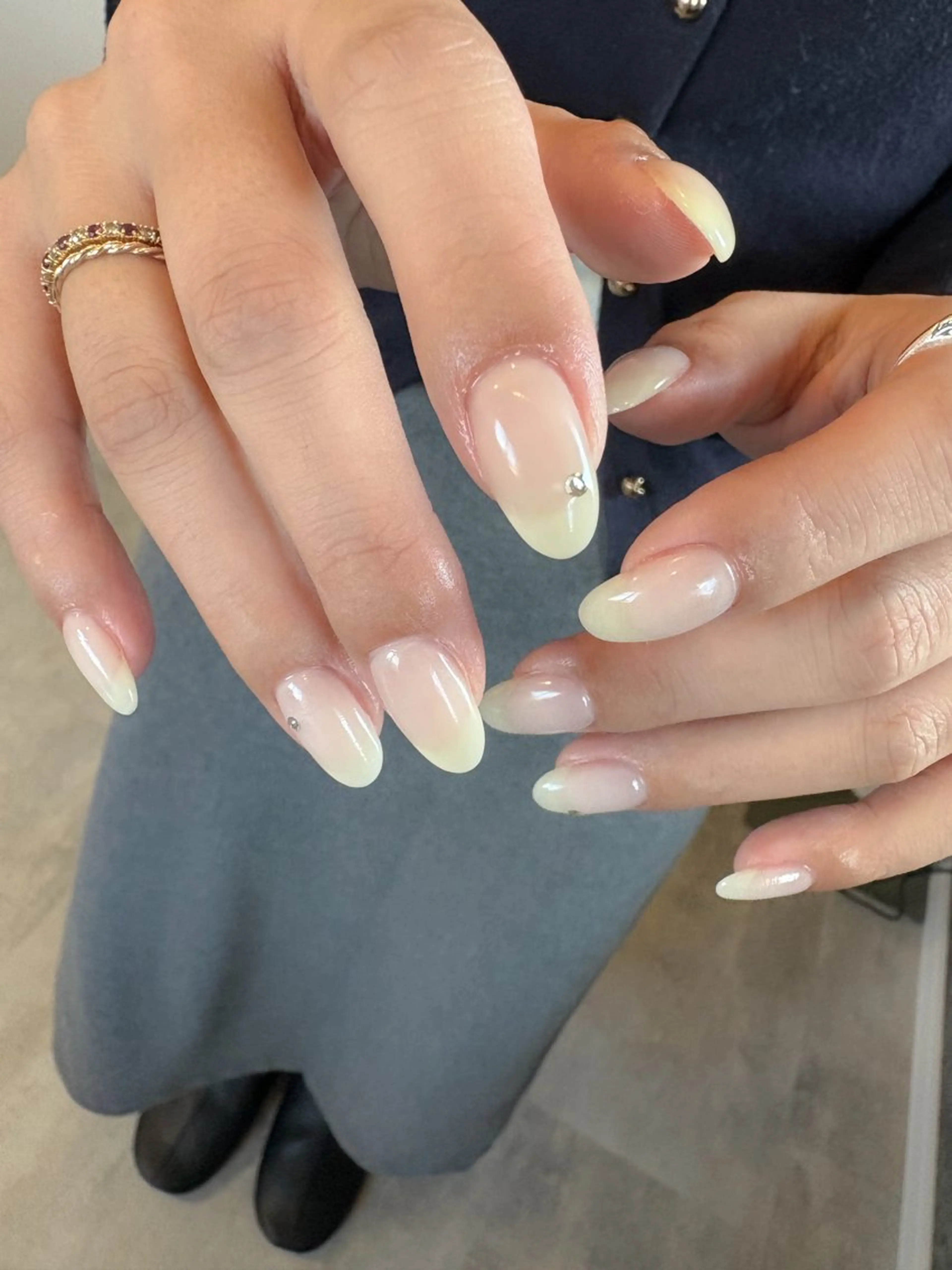 ネイル ストーンネイル ハンドネイル ARUM nail shokoのネイルデザイン