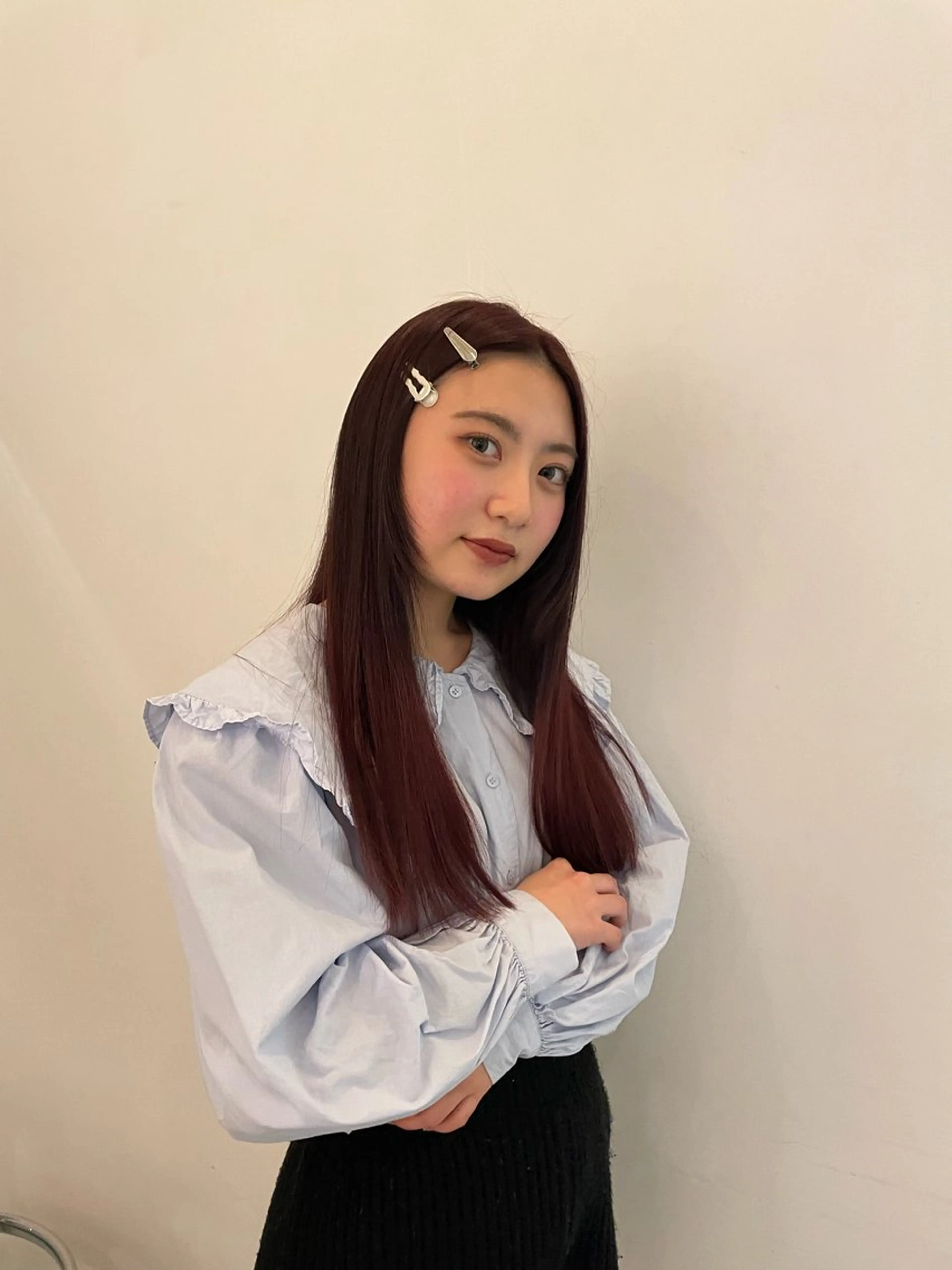 ロング カラー ブラウンカラー レッドカラー レッドブラウン HITOMI ショートカットのヘアスタイル