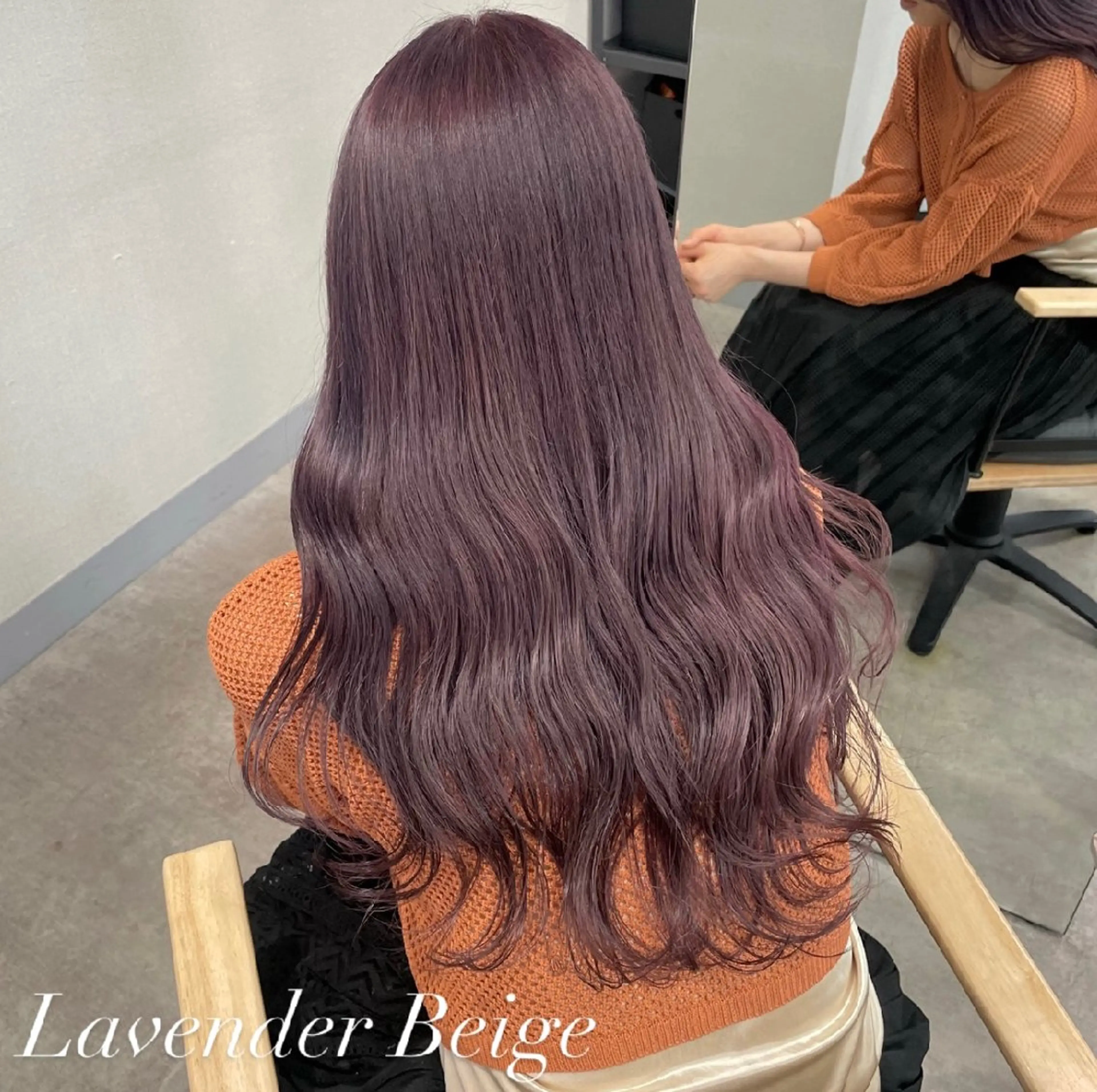ロング カラー ベージュカラー ラベンダーカラー ラベンダーベージュ 艶あり韓国風ヘア🎀 表参道/ Ayumiのヘアスタイル