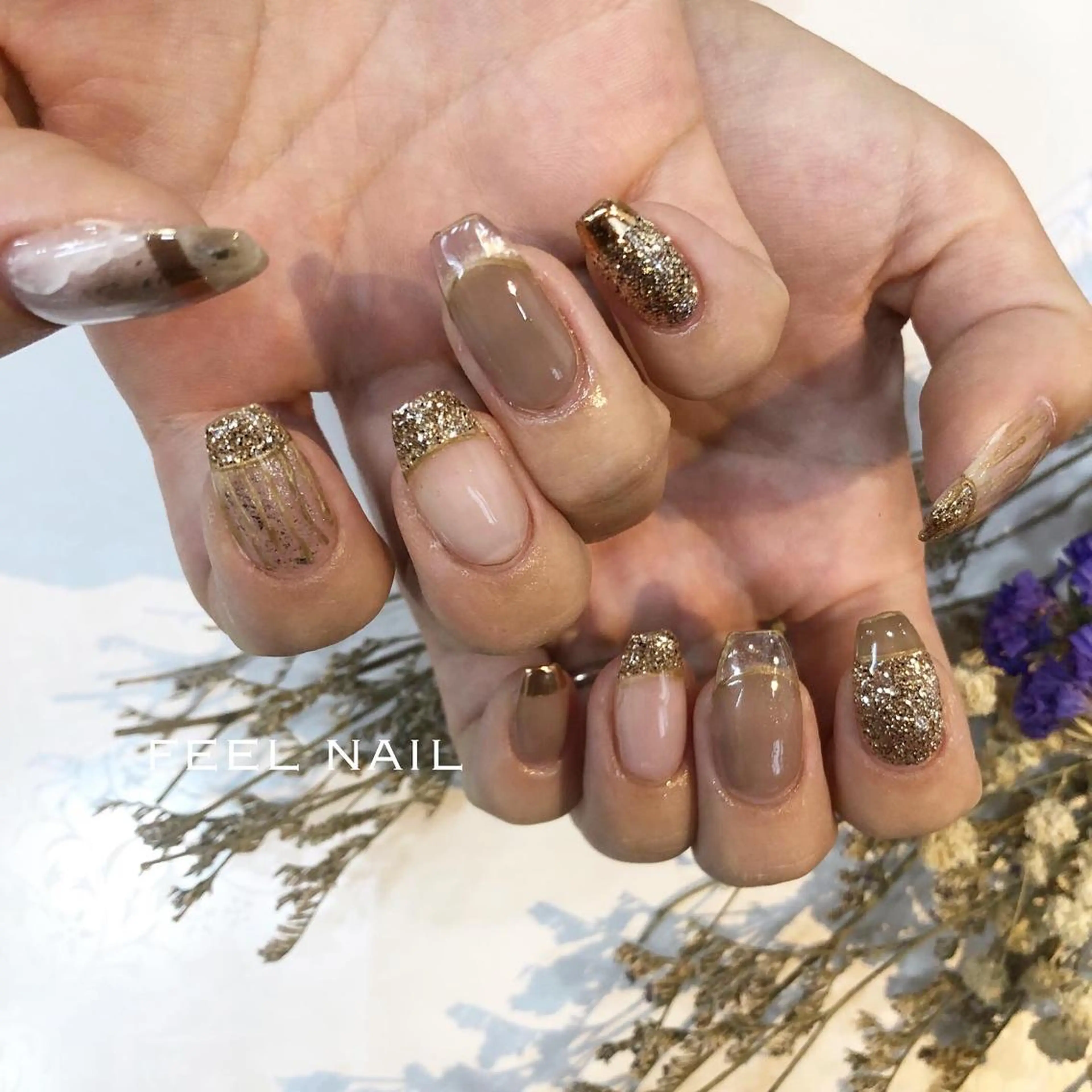 ネイル フレンチネイル ニュアンスネイル 近藤 あみのネイルデザイン