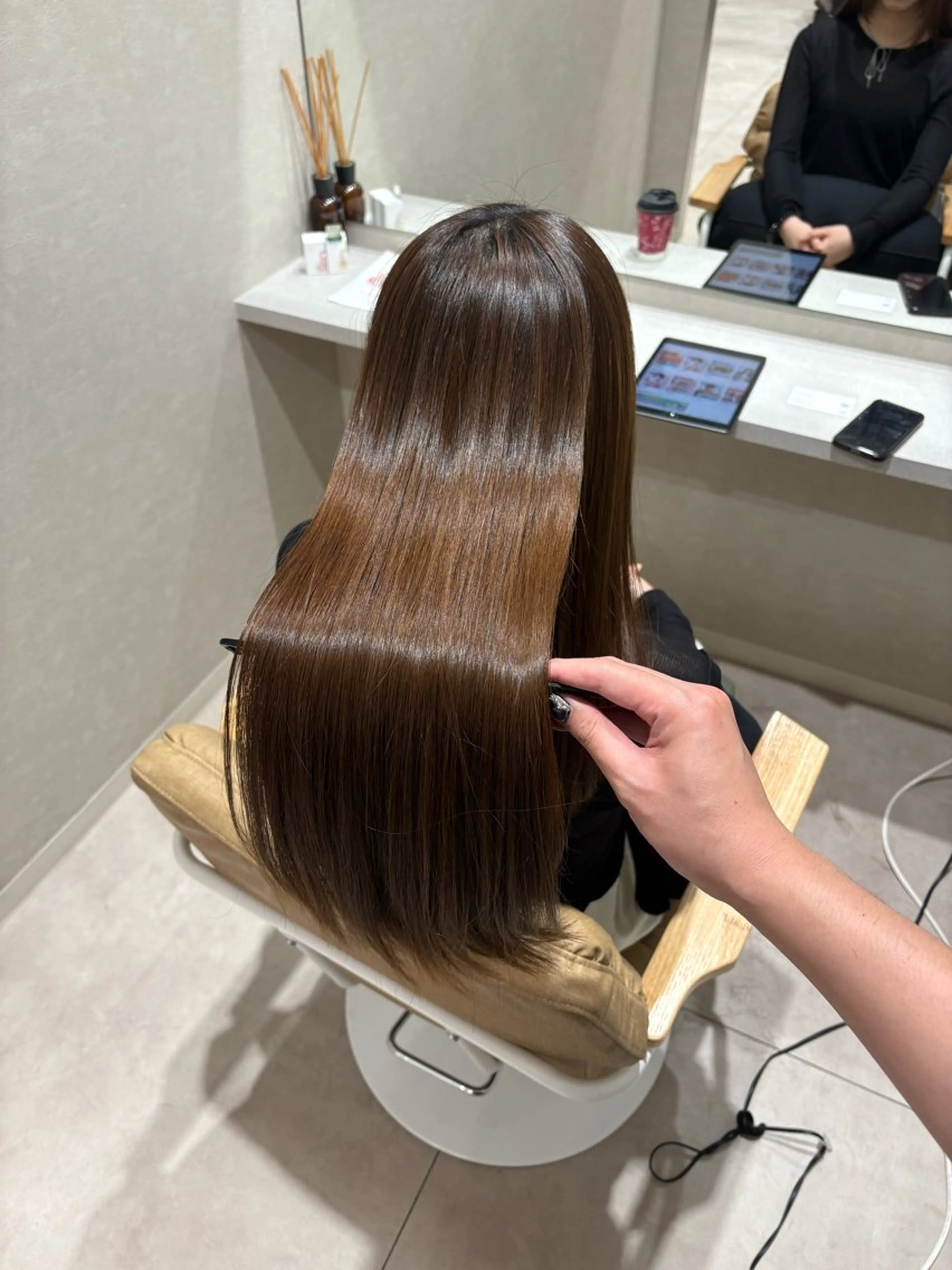 ロング パーマ カット 縮毛矯正 💜N°大分 三浦　髪質改善💜のヘアスタイル