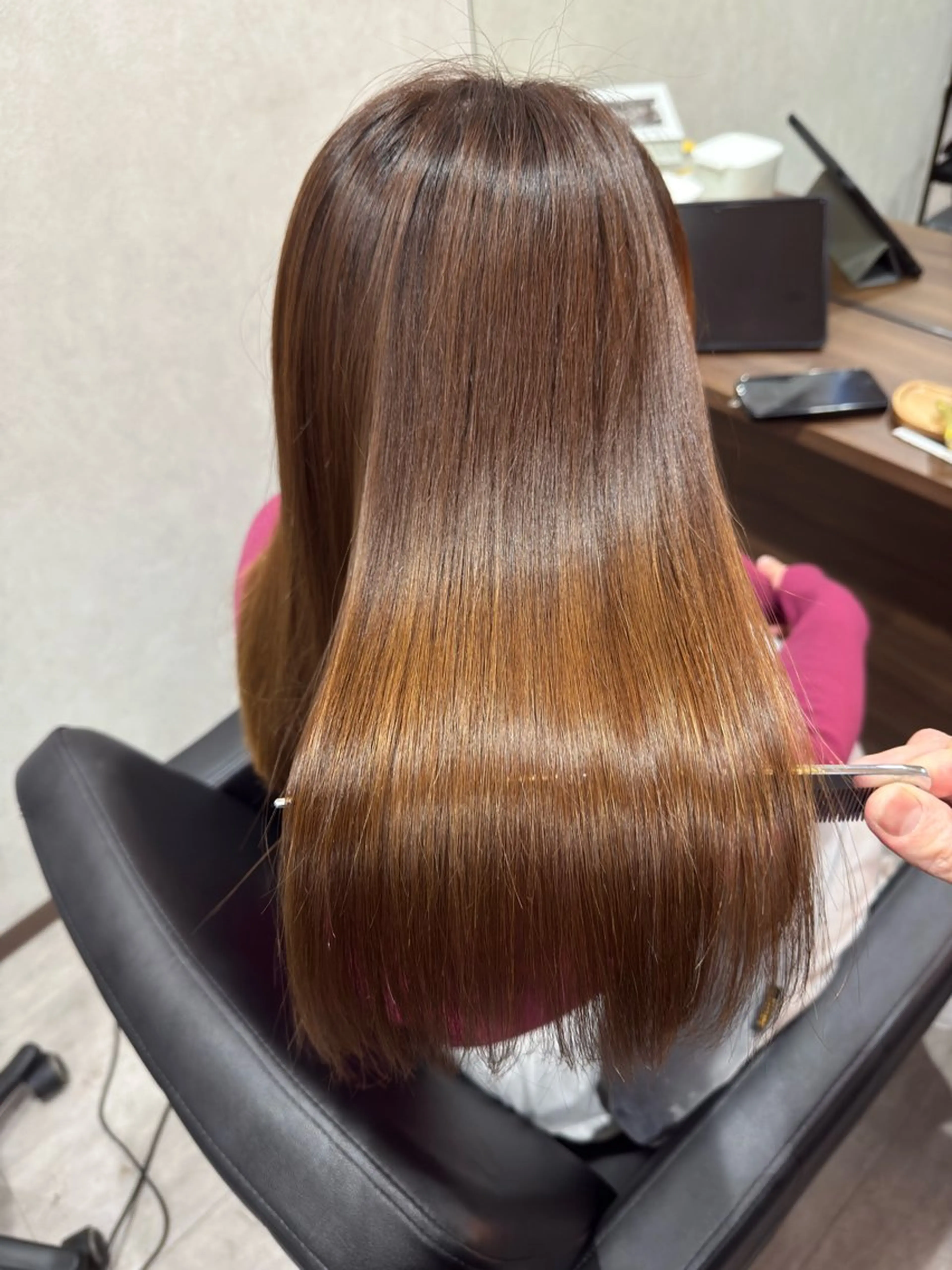ロング カラー ヘアカラー トリートメント おおつか/髪質改善/ 縮毛矯正/カラーのヘアスタイル