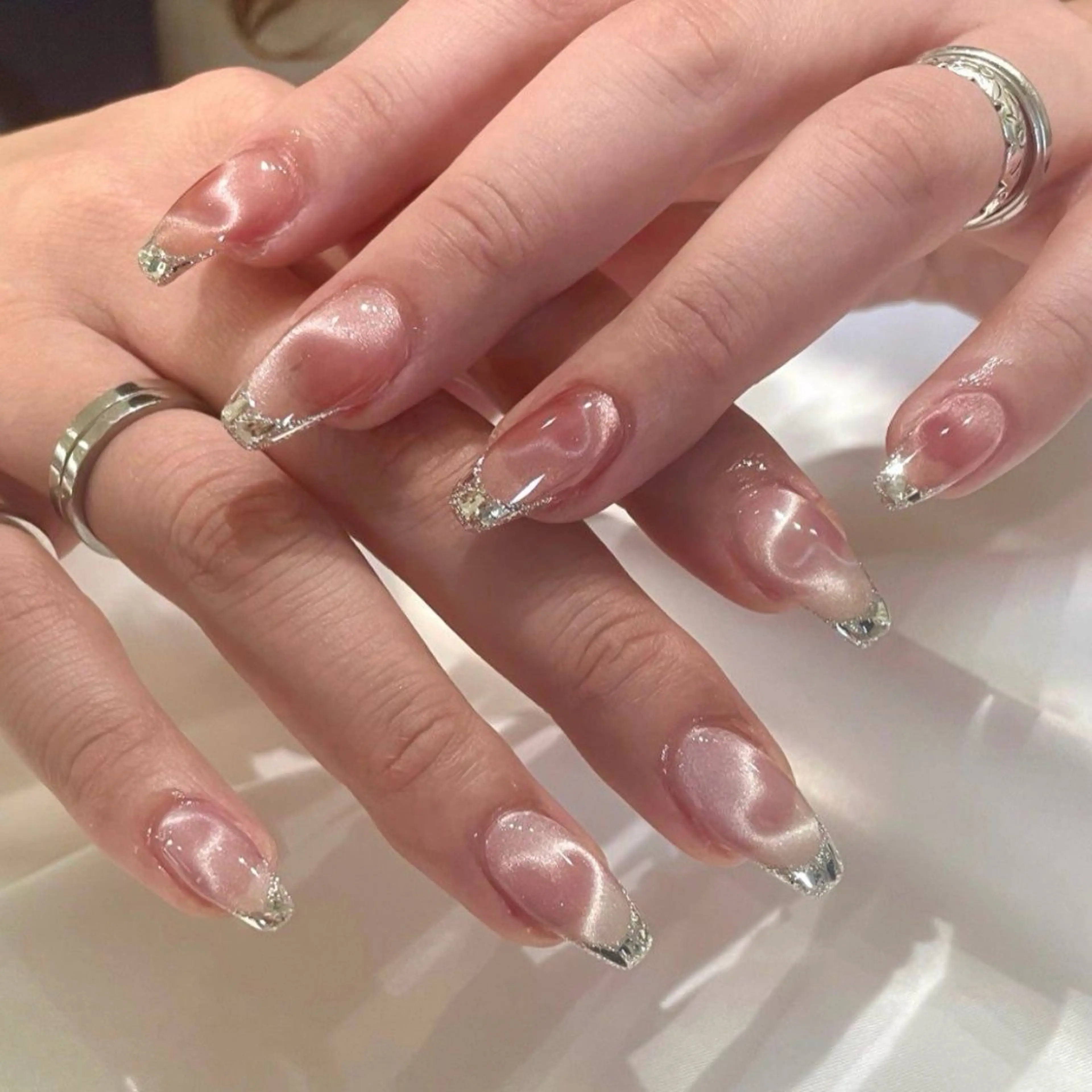 ネイル チークネイル 桜ネイル フットネイル フレンチネイル ジェルネイル ハンドネイル LILY NAILのネイルデザイン
