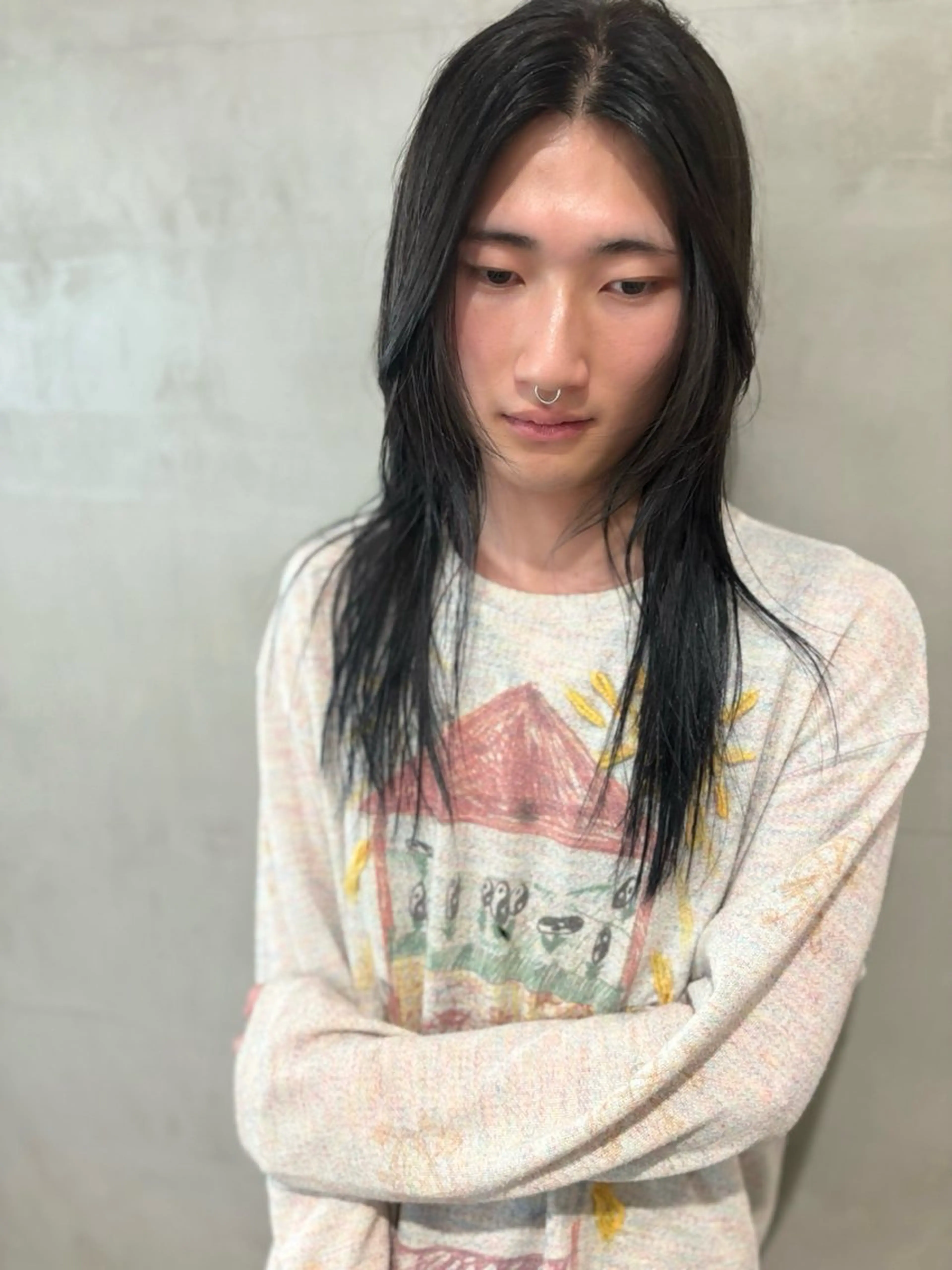 ロング カラー メンズ カット ヘアカラー トリートメント 優 作のヘアスタイル