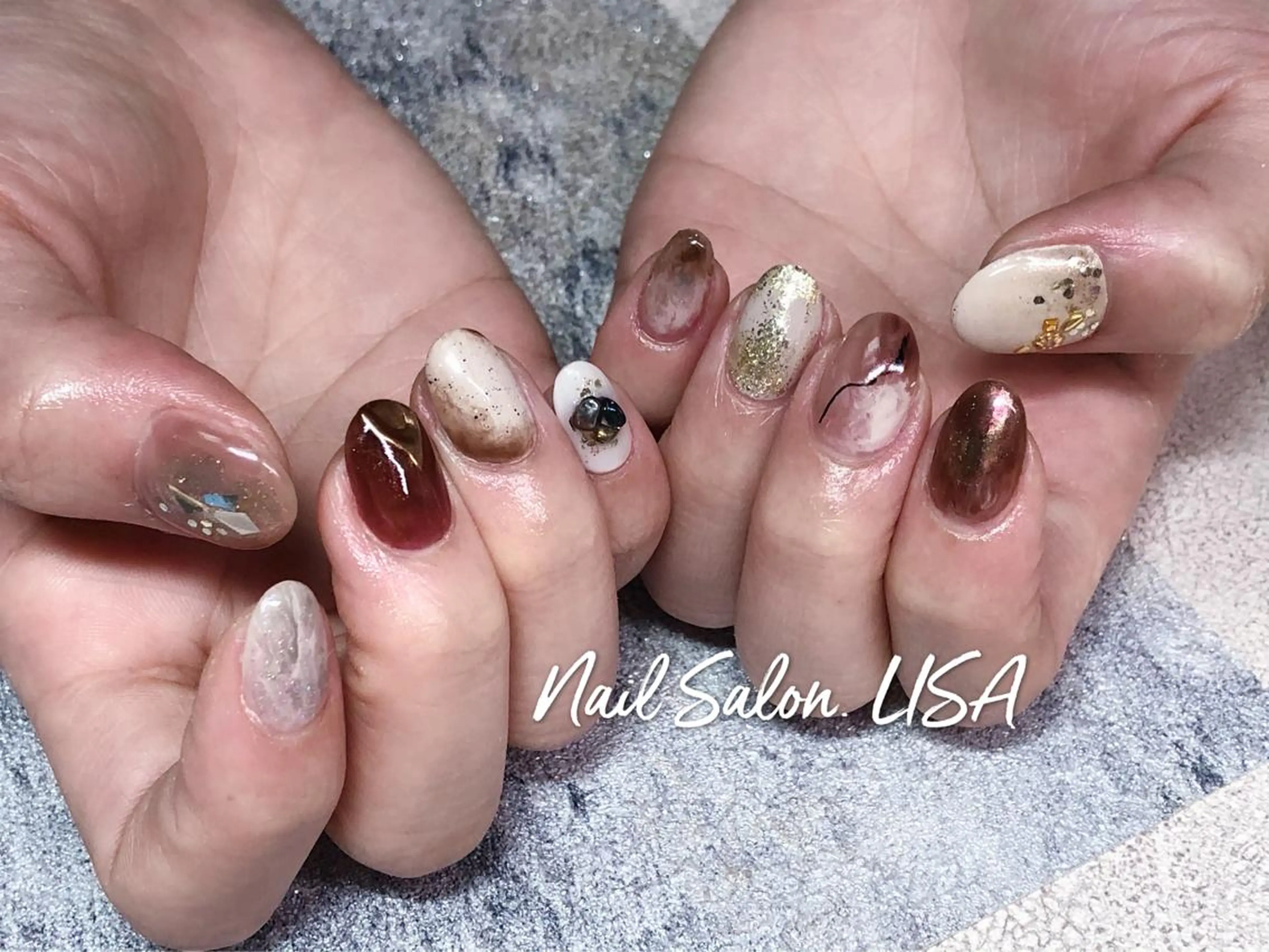 ネイル 持ち込み ハンドネイル 🎀 RI🎀のネイルデザイン