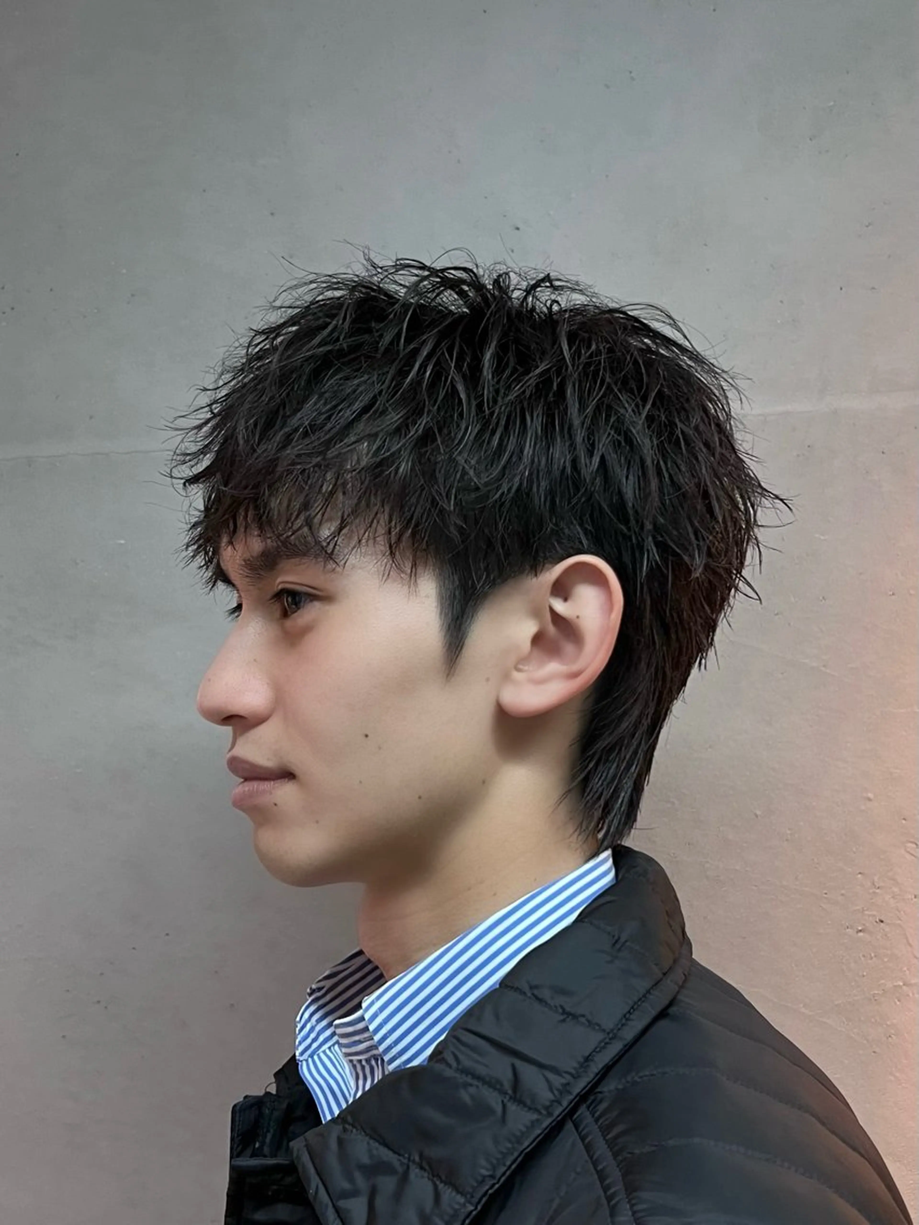 ショート パーマ メンズ 刈り上げ マレットヘア Alo所属・💥メンズパーマ /表参道/モント💥のヘアスタイル