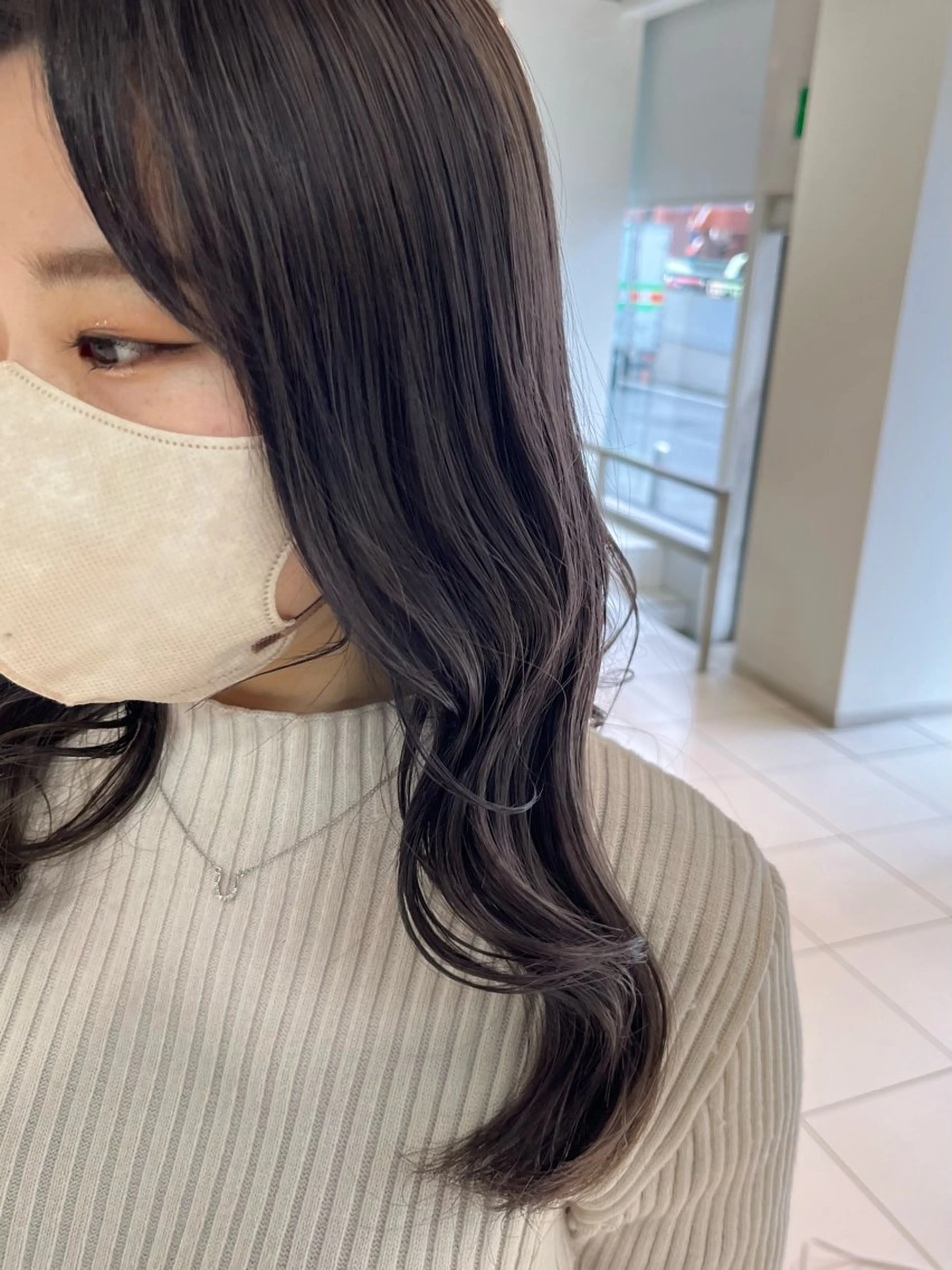 ロング カラー 國領 真央のヘアスタイル