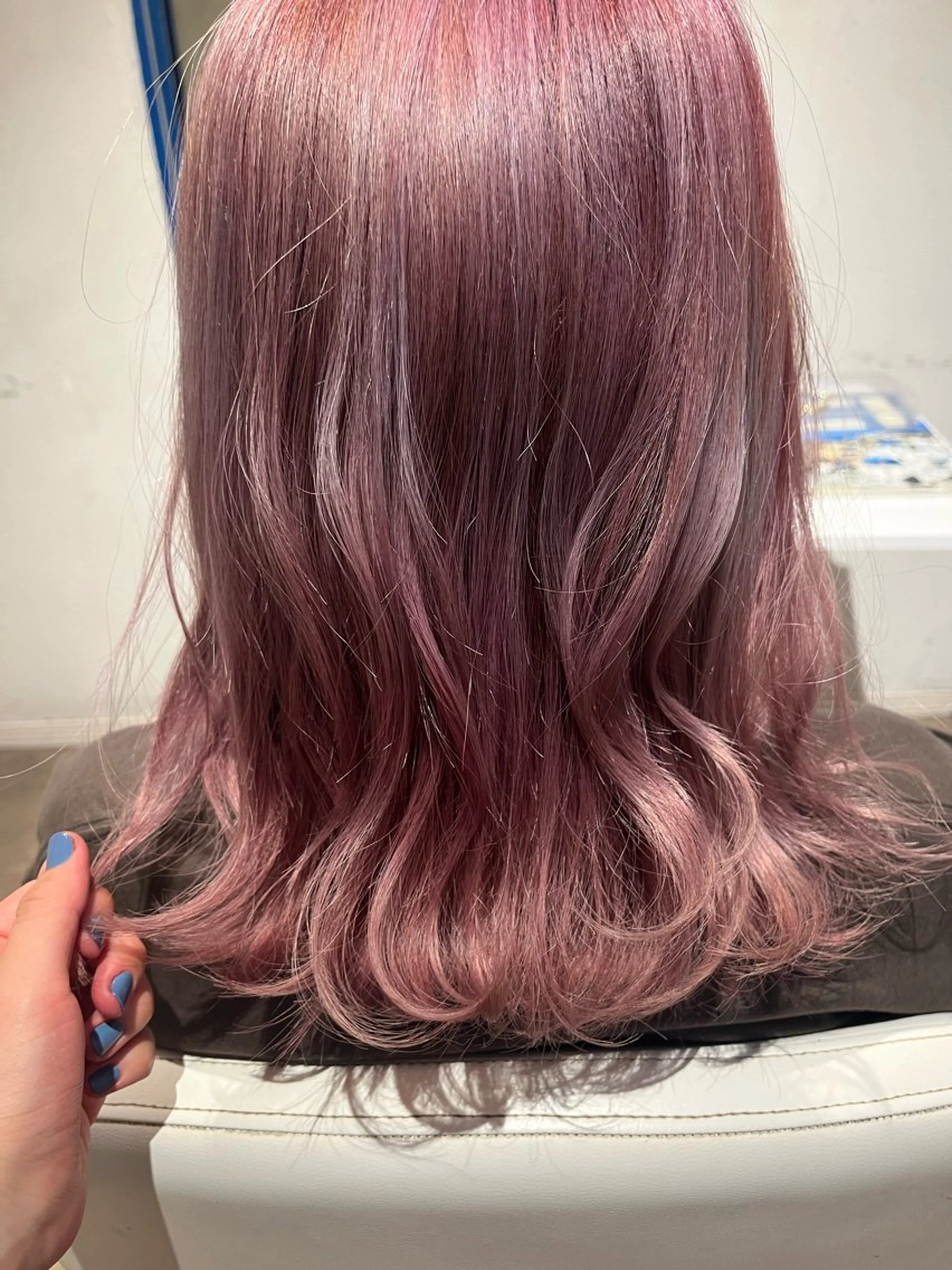 ミディアム カラー ダブルカラー ラベンダーカラー ラベンダーピンク ピンクカラー ヘアカラー オダセイナ /石橋阪大前のヘアスタイル