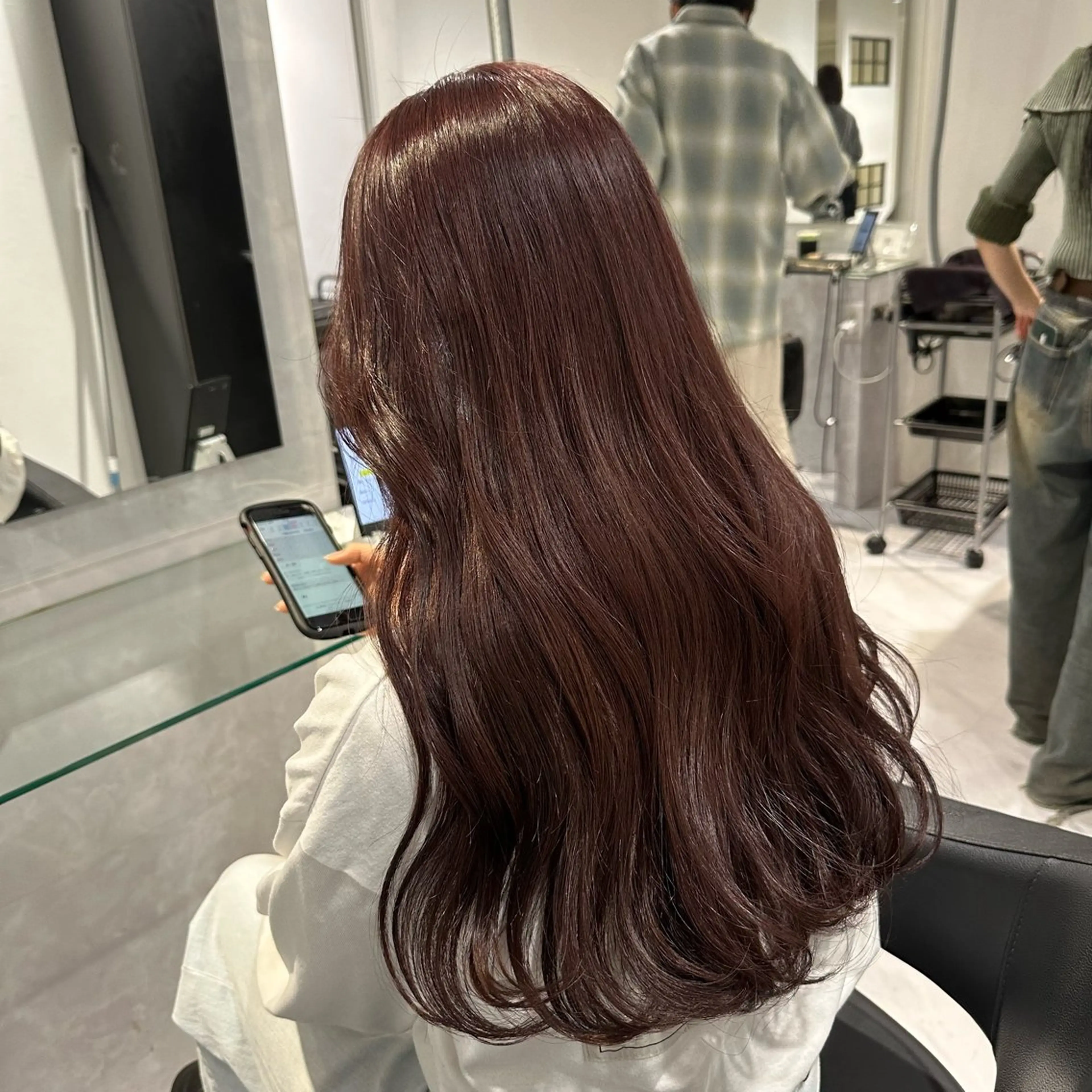 ロング カラー ヘアアレンジ カット ヘアカラー トリートメント ヘッドスパ ヘアセット 透明感ラベンダー💗 SHOのヘアスタイル