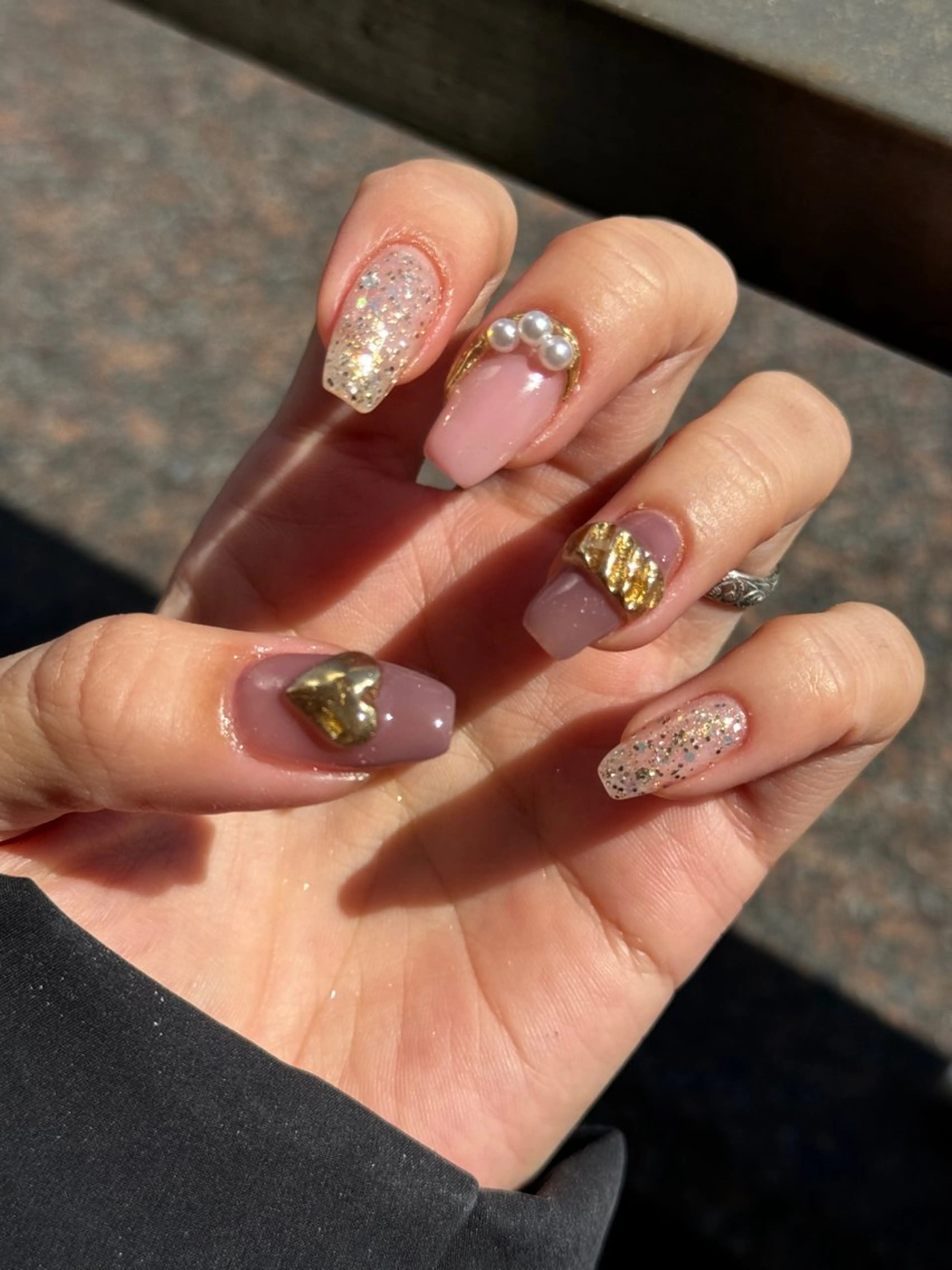 ネイル ハート ぷっくりネイル 春ネイル MOA NAIL所属・moa nailのネイルデザイン