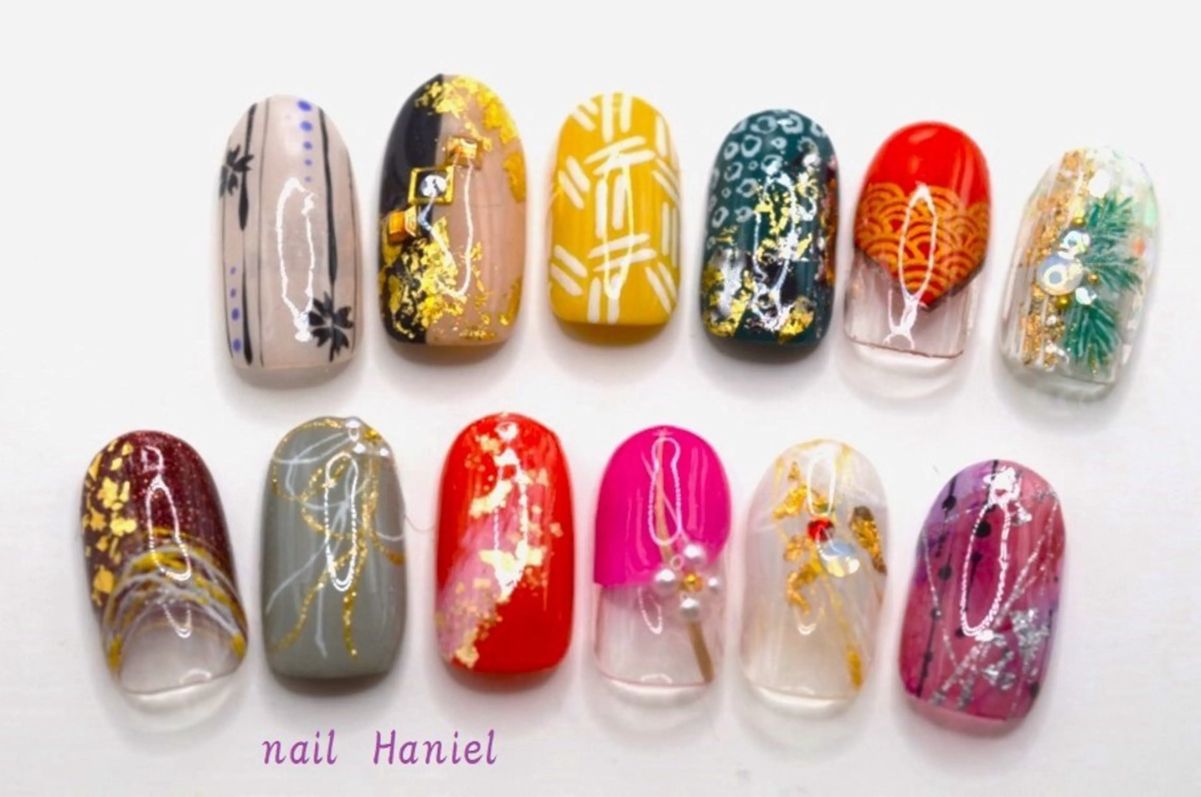 ネイル アートネイル ジェルネイル 韓国ネイル パラジェル ハンドネイル nail Haniel所属・半蔵門サロンハニエル 魅神 ちよのネイルデザイン