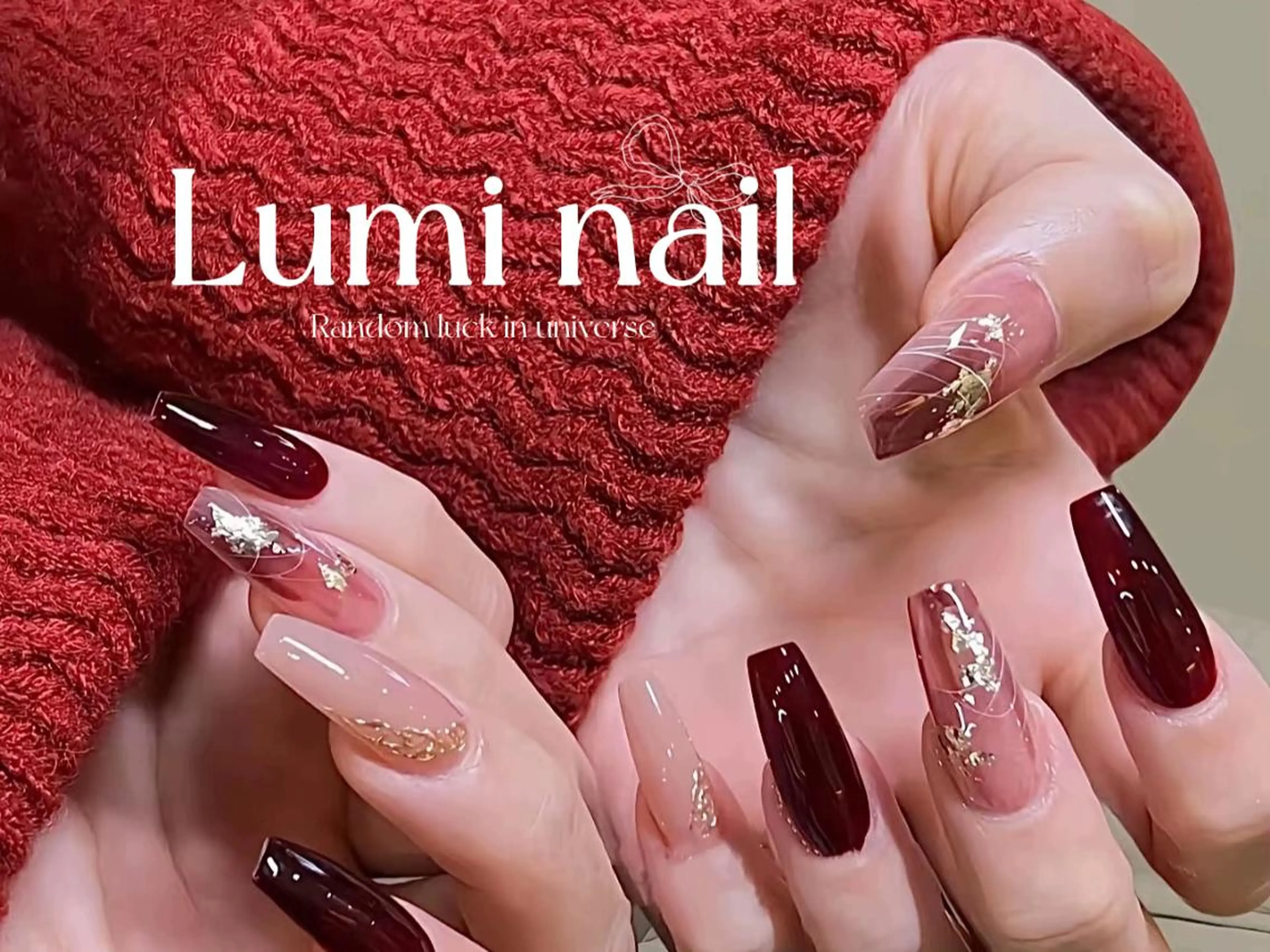 ネイル ツイードネイル 冬ネイル クリスマス 神崎 理沙のネイルデザイン