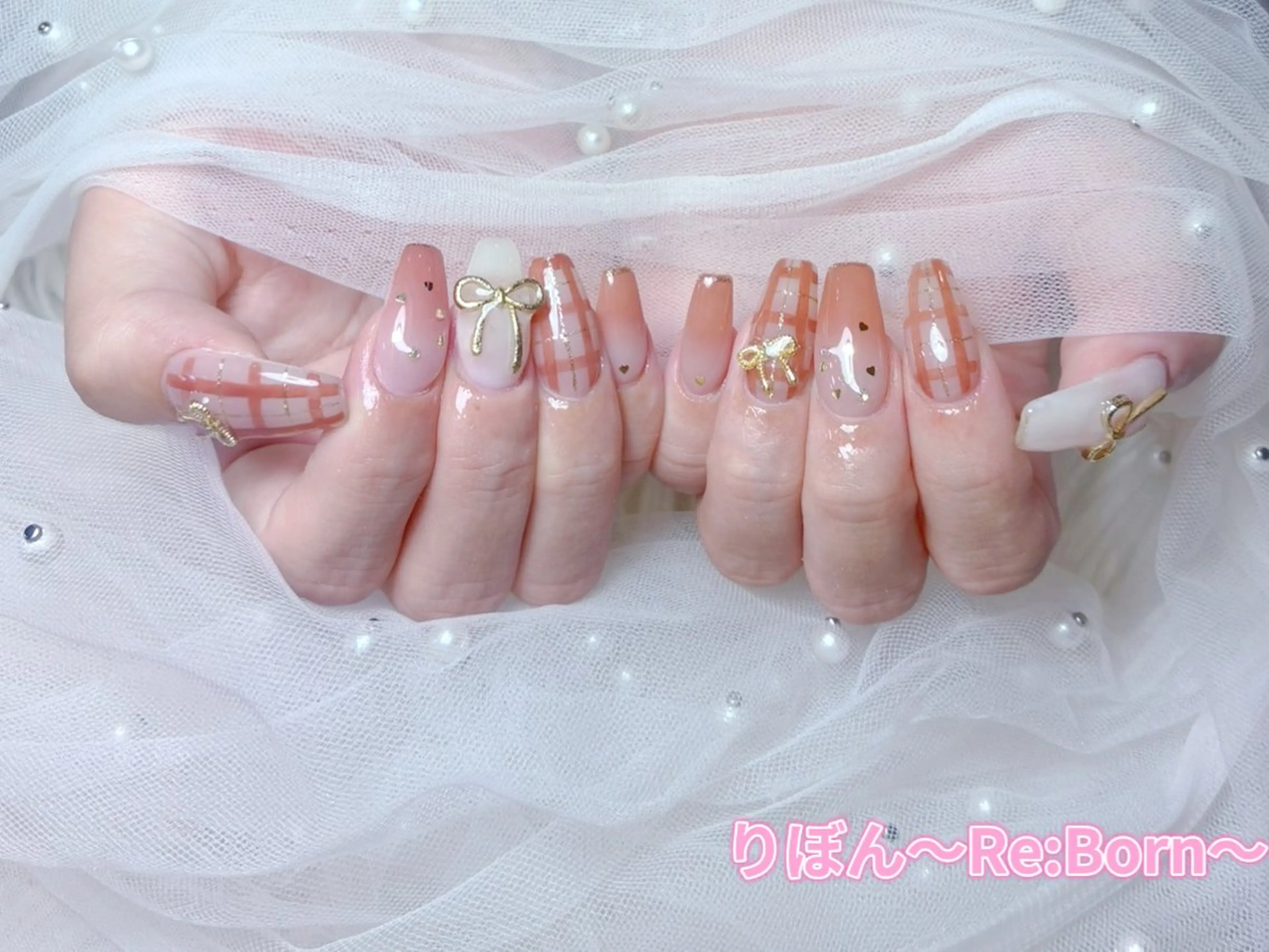 ミディアム りぼん Re:Bonrのネイルデザイン