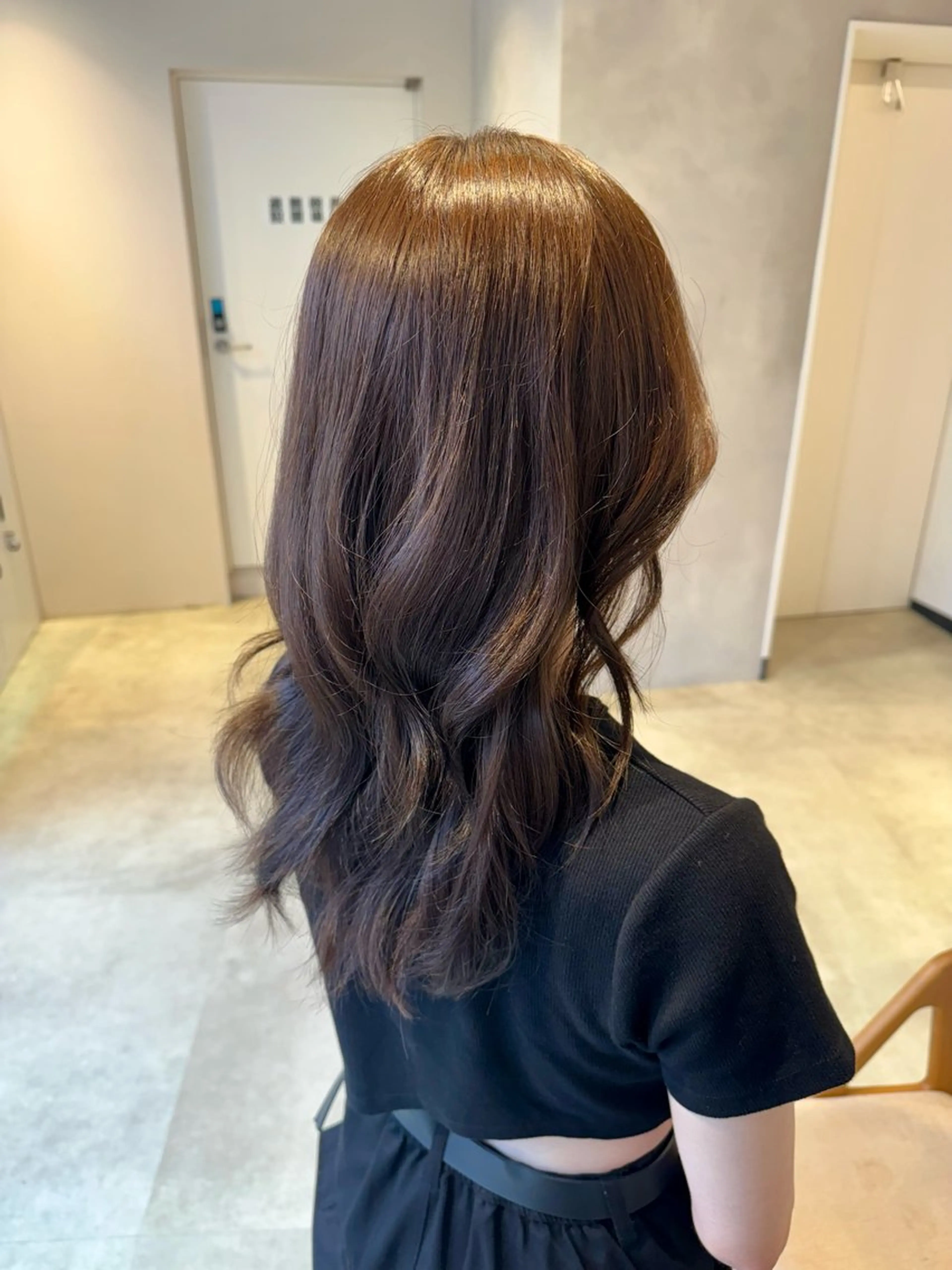 セミロング カラー ブラウンカラー マロンブラウン カット ヘアカラー トリートメント 透明感カラー✨艶髪 制作🌱山根あゆみのヘアスタイル