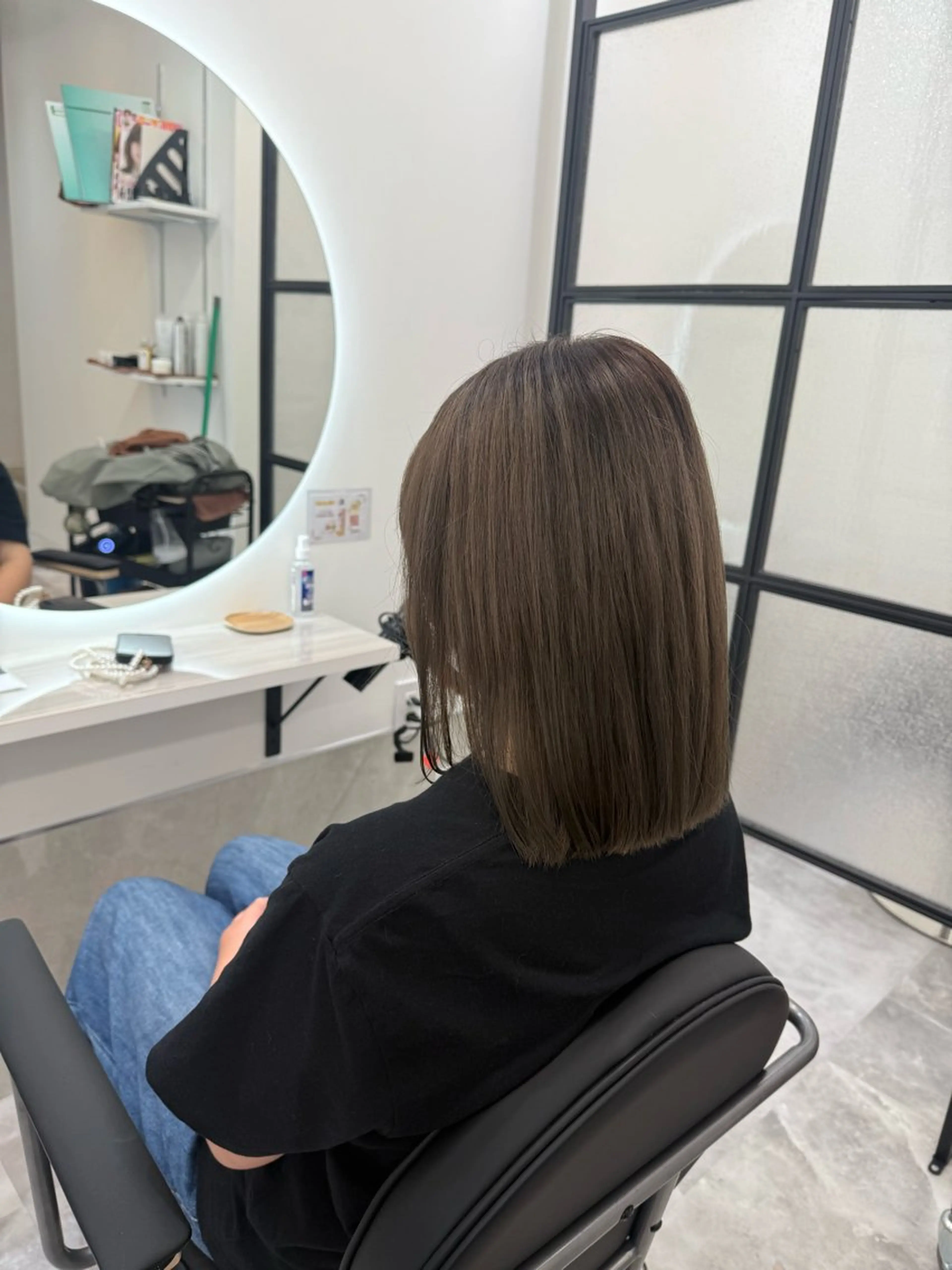 セミロング カラー 透明感カラー グレージュ カット ヘアカラー トリートメント TELA HAIR Chihiro🫧のヘアスタイル