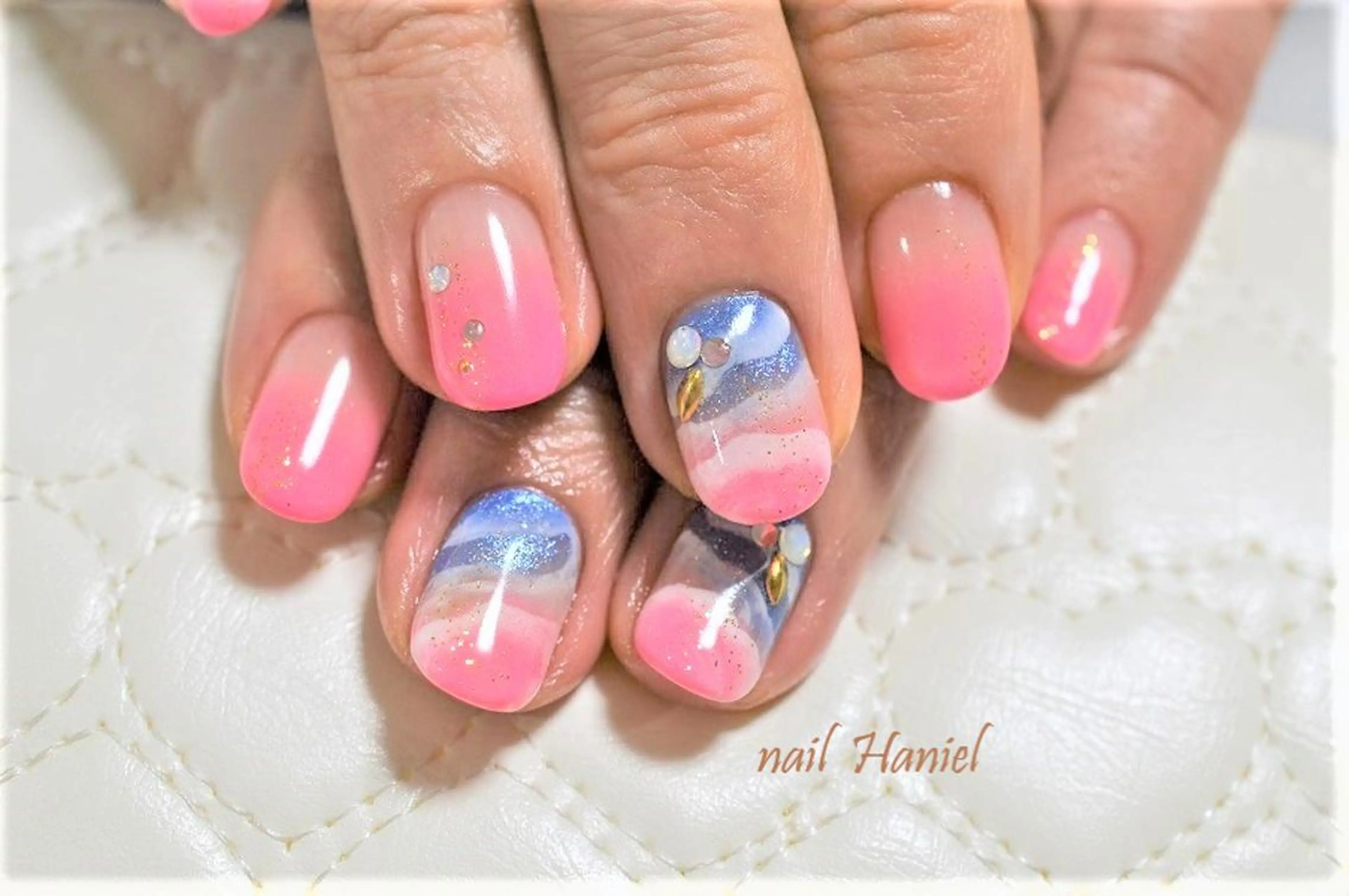 ネイル フットネイル ジェルネイル パラジェル 夏ネイル nail Haniel所属・半蔵門サロンハニエル 魅神 ちよのネイルデザイン