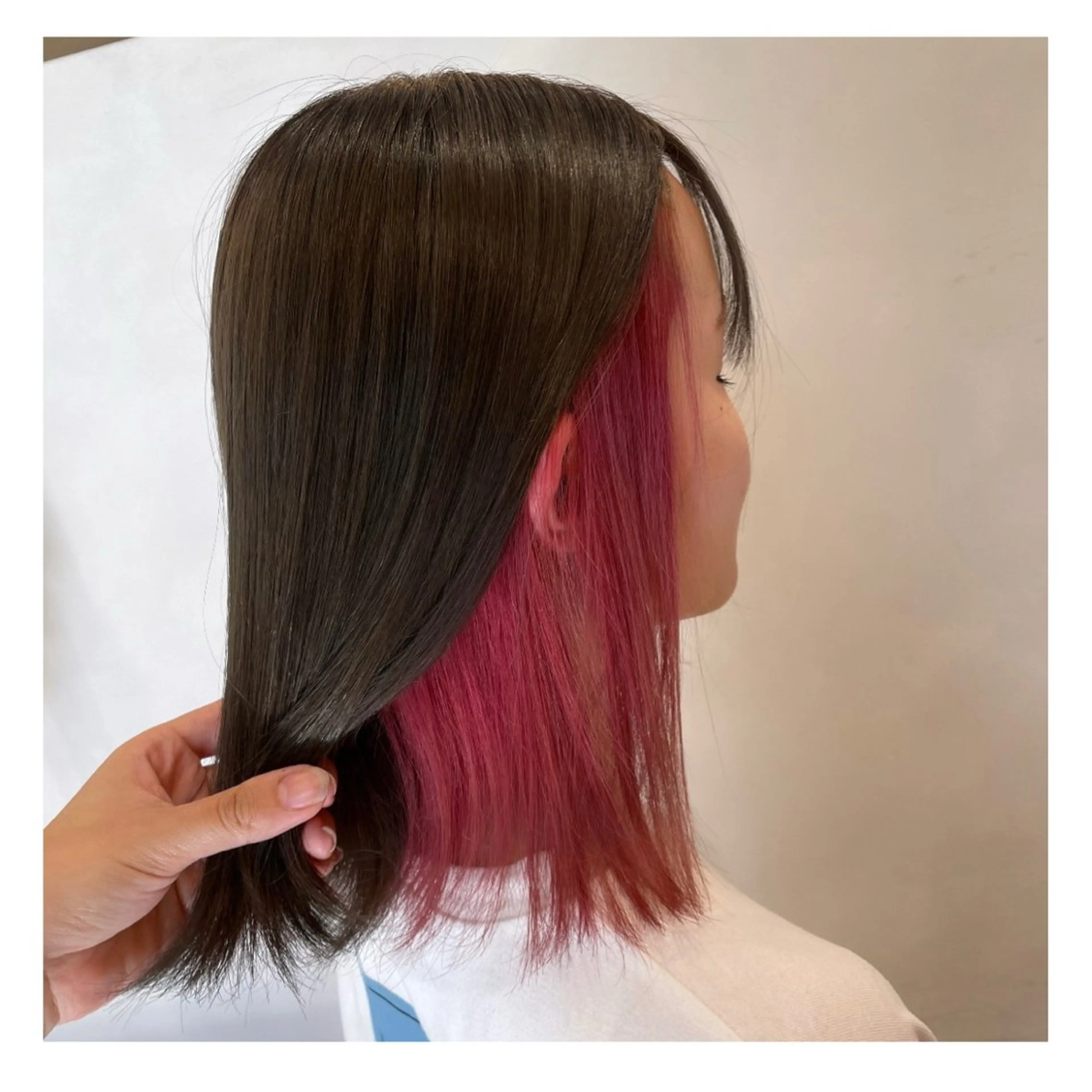 ミディアム カラー グレージュ ピンクカラー ヘアカラー ❁⃘ ち だ り さ ❁⃘のヘアスタイル