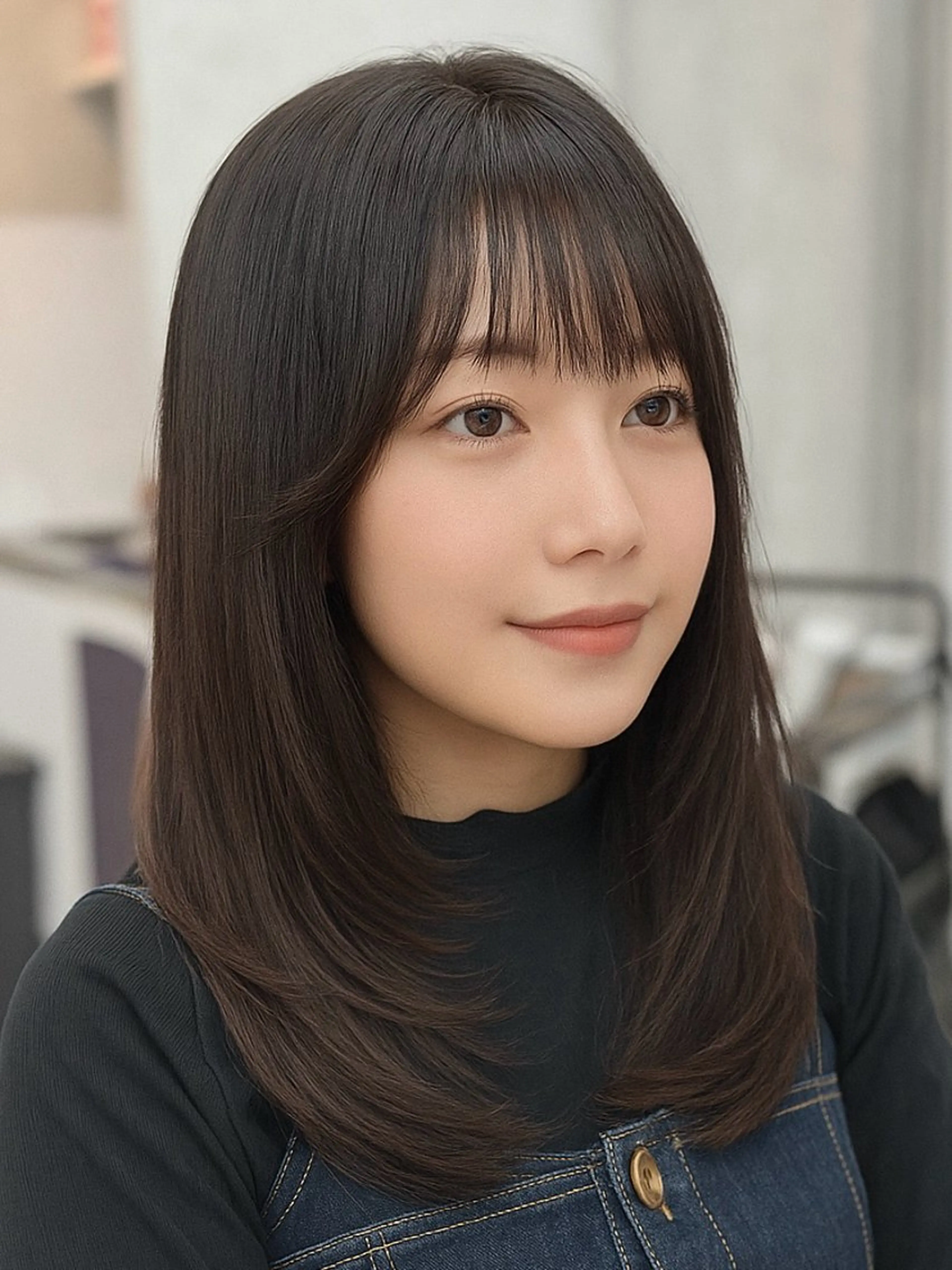 ミディアム カット ヘアカラー ✨韓国ヘア✨ レイヤー✂️鎌倉楓麻のヘアスタイル