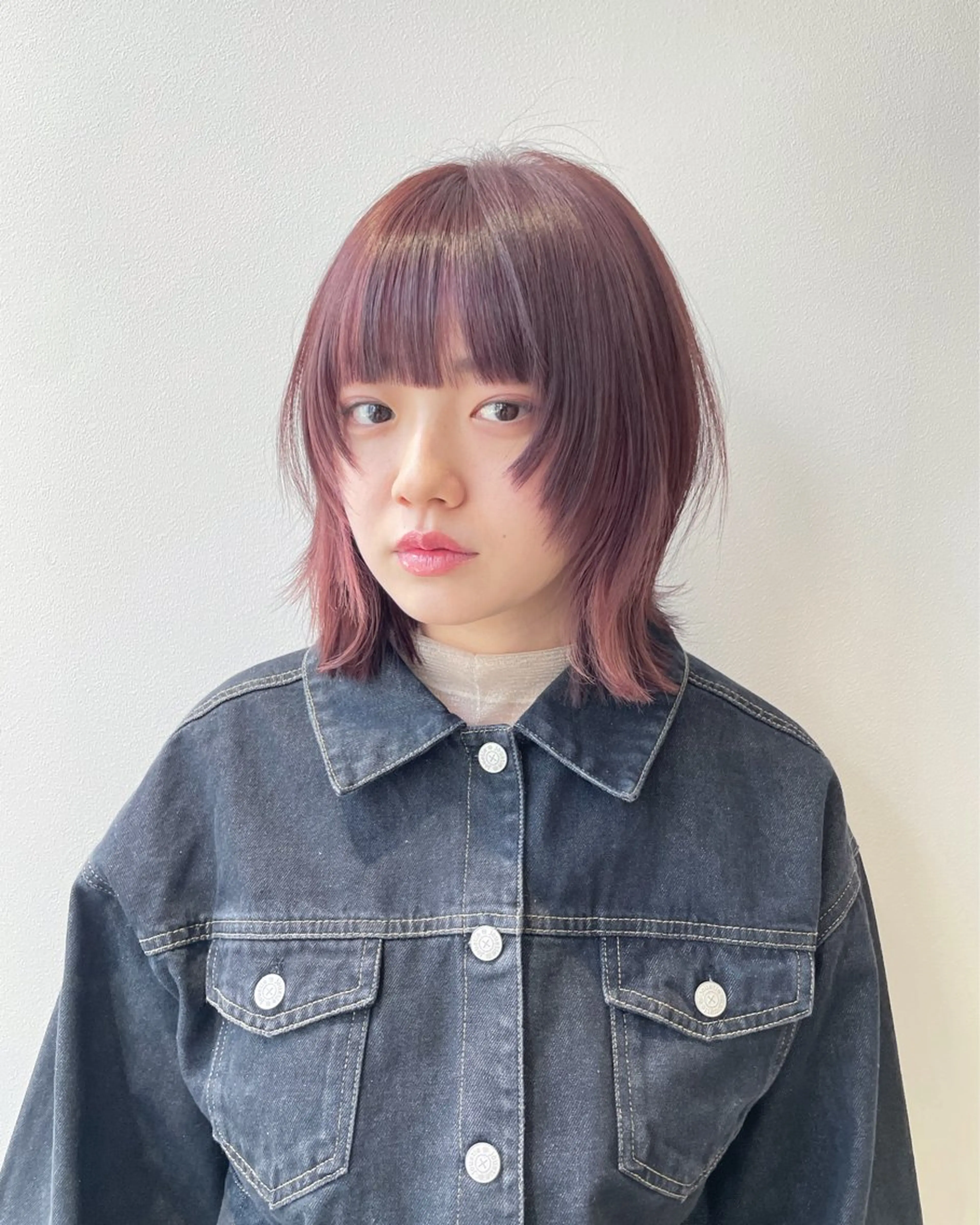 ミディアム カラー ヘアカラー sora/ボブ/ レイヤーカットのヘアスタイル
