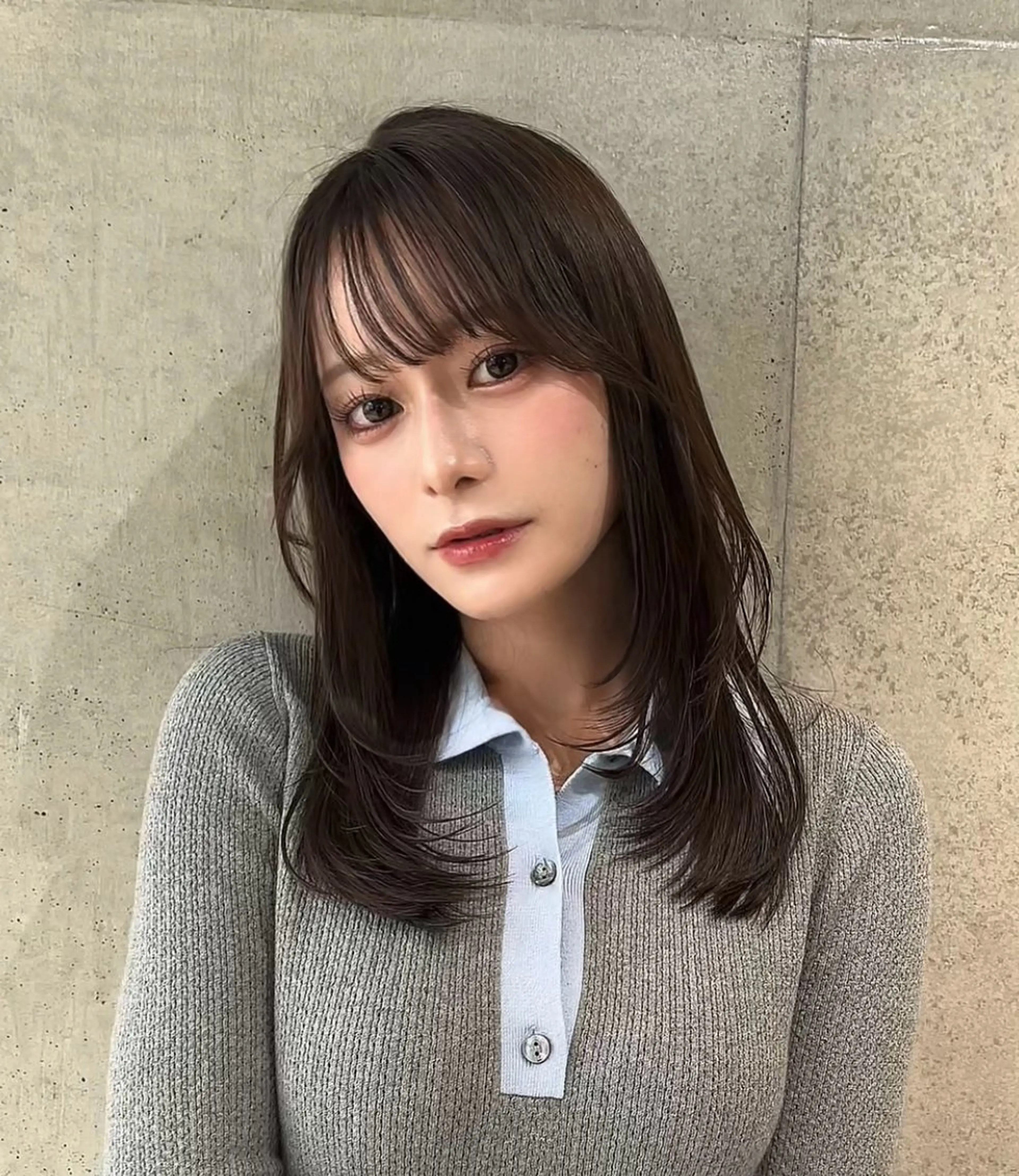 ミディアム カラー カット ヘアカラー トリートメント 🌫️大人韓国ヘア 🌫️naoyaのヘアスタイル