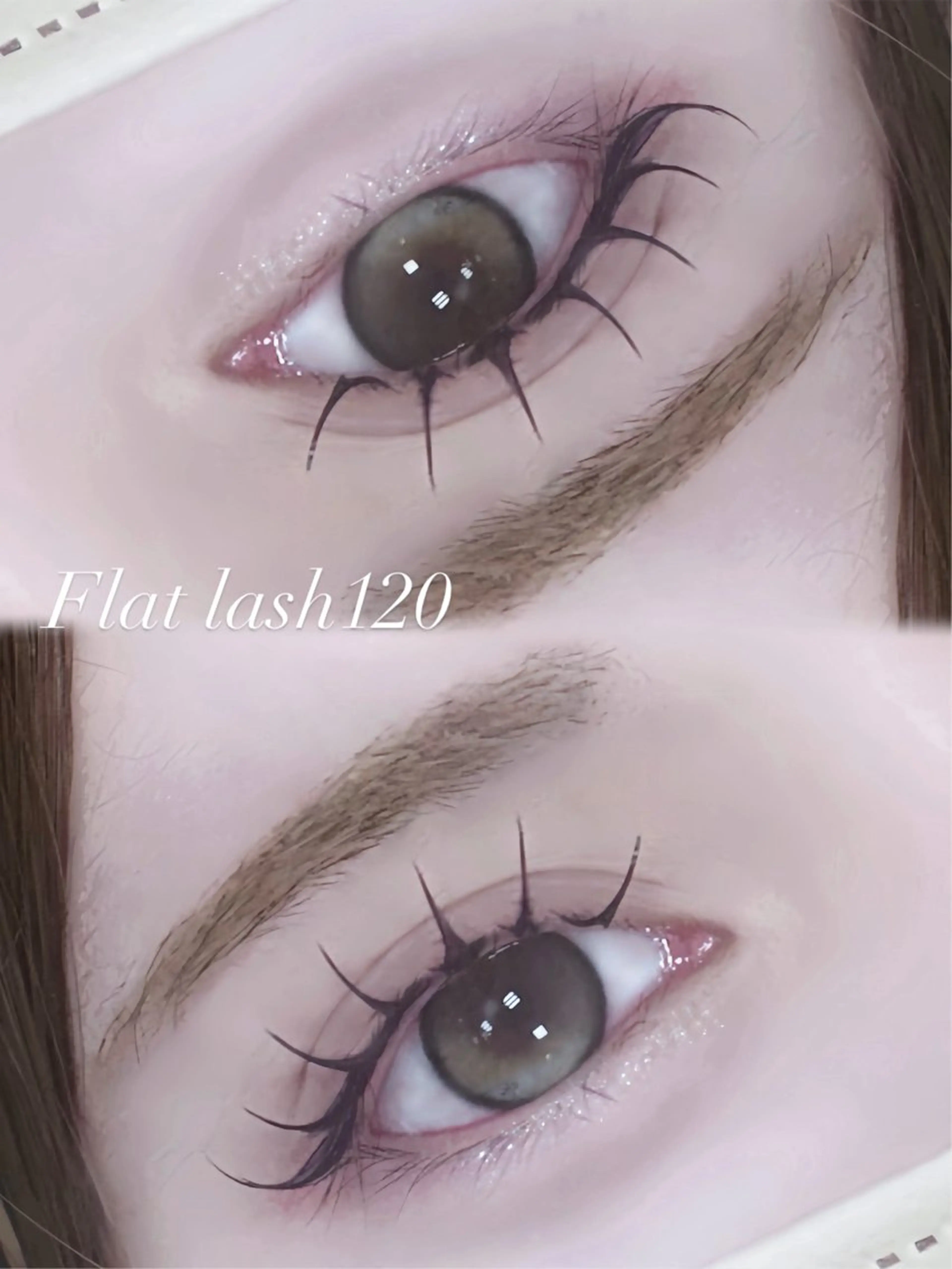人気No.1🪄デザイン選べるマツエク120本（マットフラットラッシュ）🩶束感コーティング付き🫧の写真