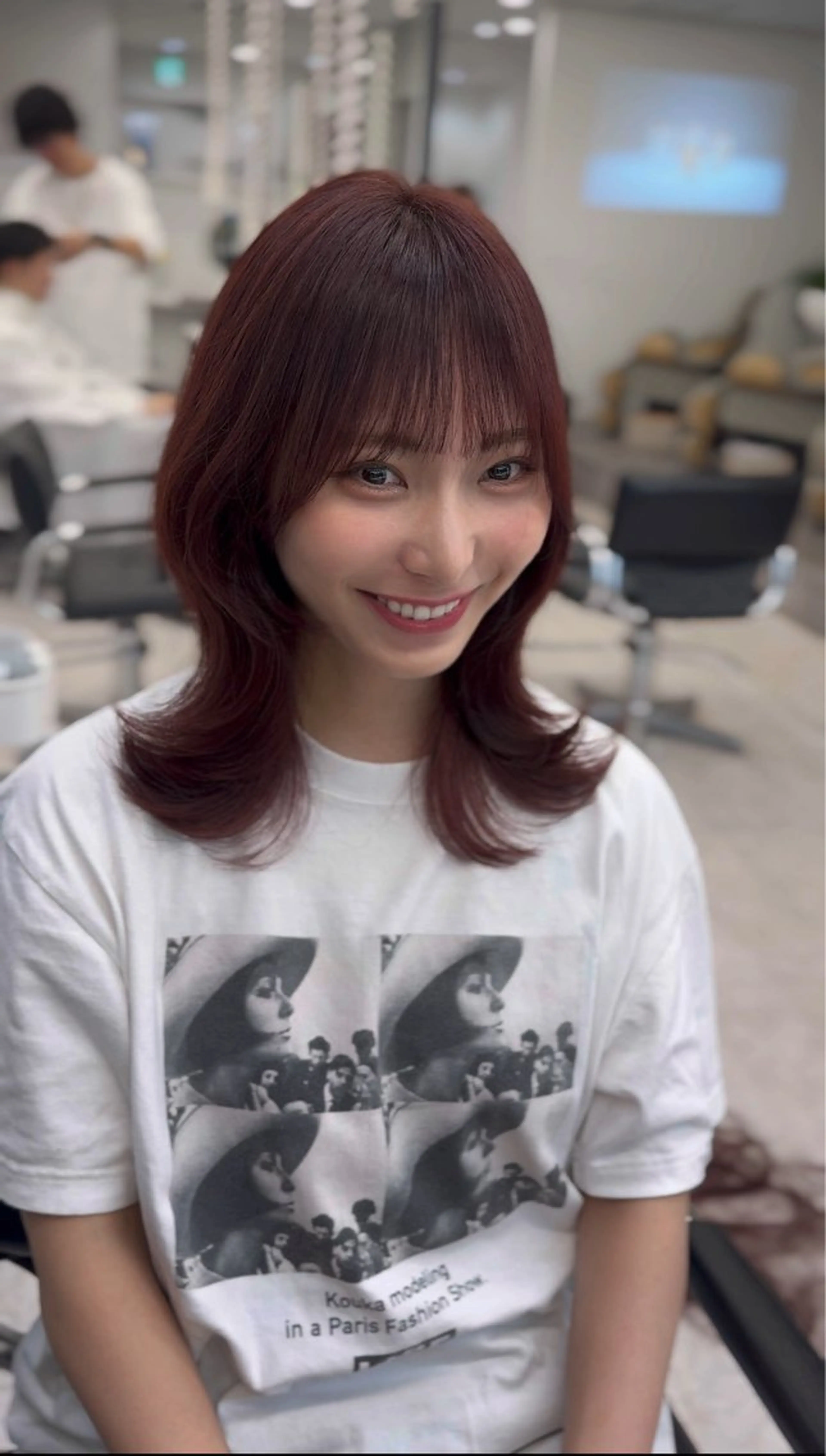 ミディアム カラー 高島大登/顔周り /ミルクティーのヘアスタイル