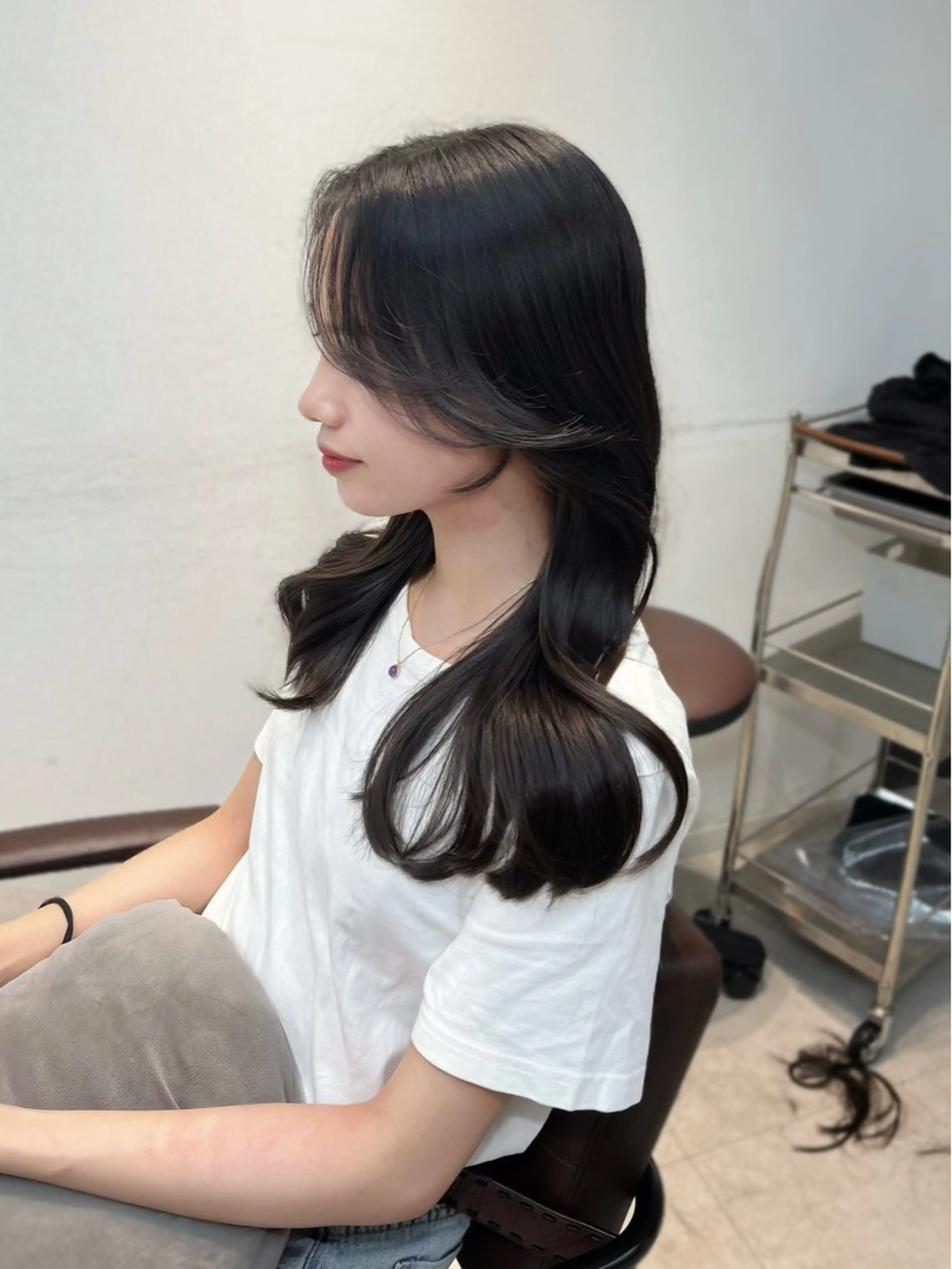 カラー ヘアアレンジ カット ヘアカラー 似合わせ顔まわり カット🤍森尾真由美のヘアスタイル