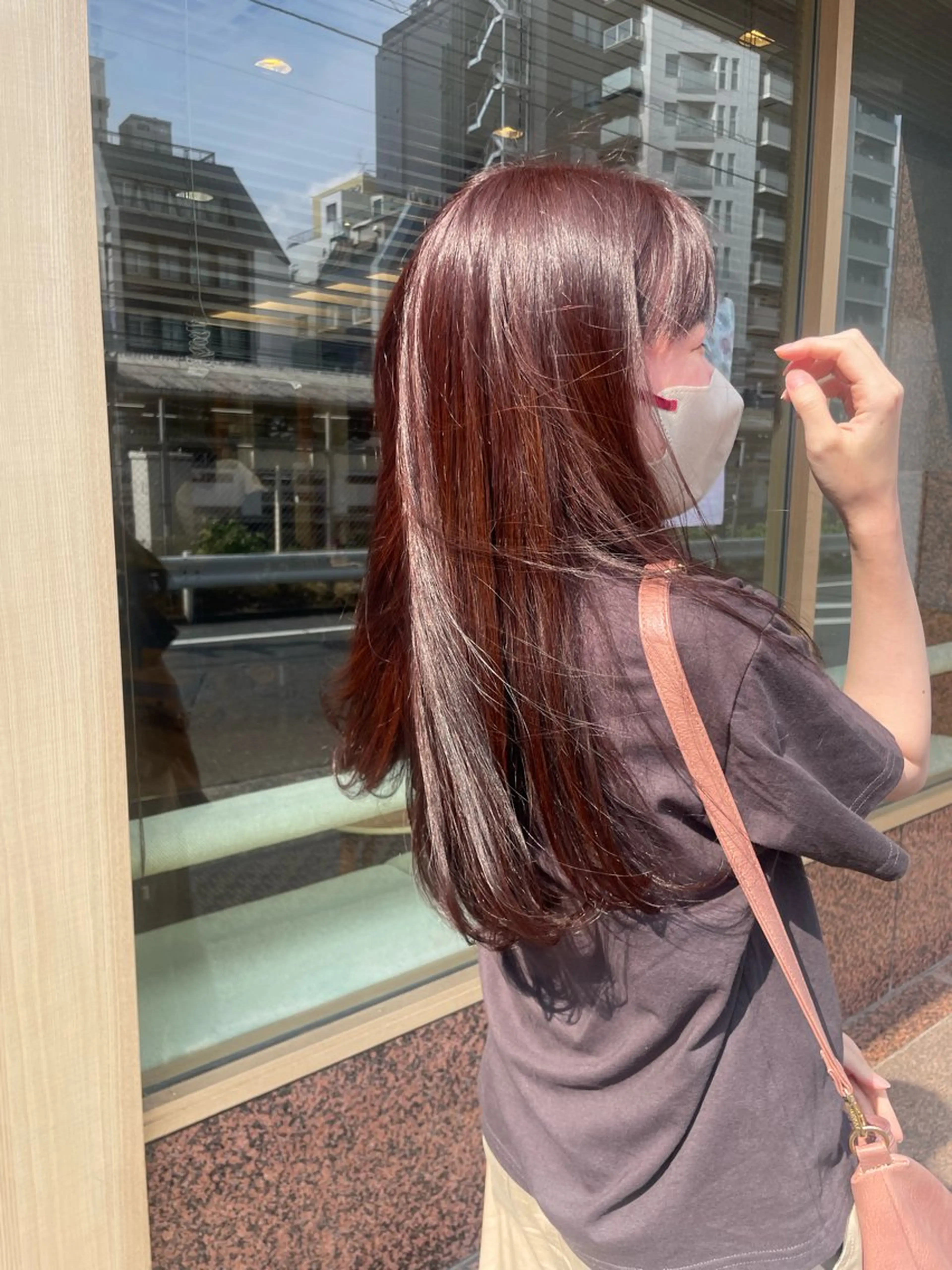 ロング カラー ブラウンカラー ピンクカラー ピンクブラウン 髪質改善/Bloss om🌷高橋沙衣のヘアスタイル