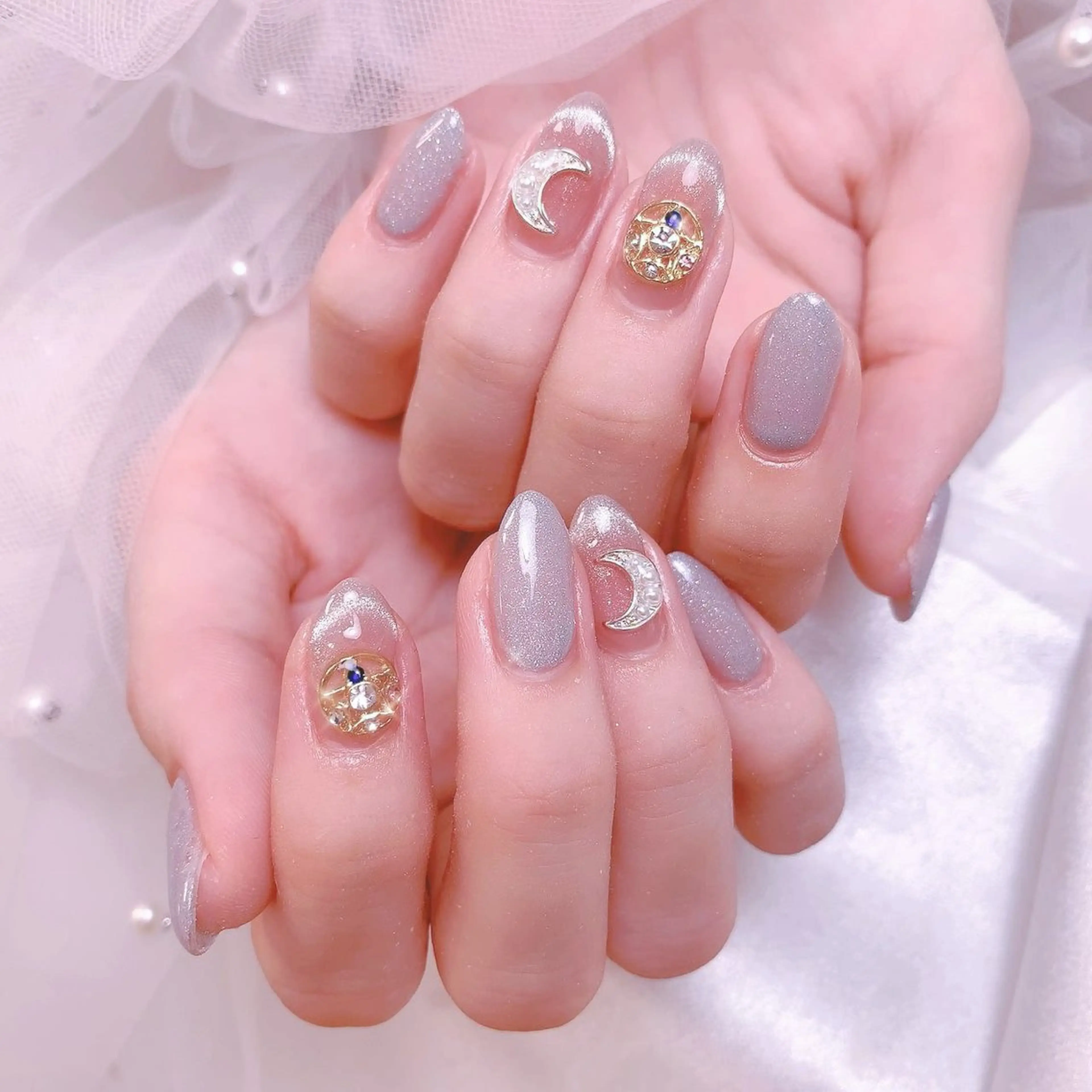 ネイル フレンチネイル ジェルネイル ハート 韓国ネイル マグネットネイル ハンドネイル ネイルサロン lotusのネイルデザイン