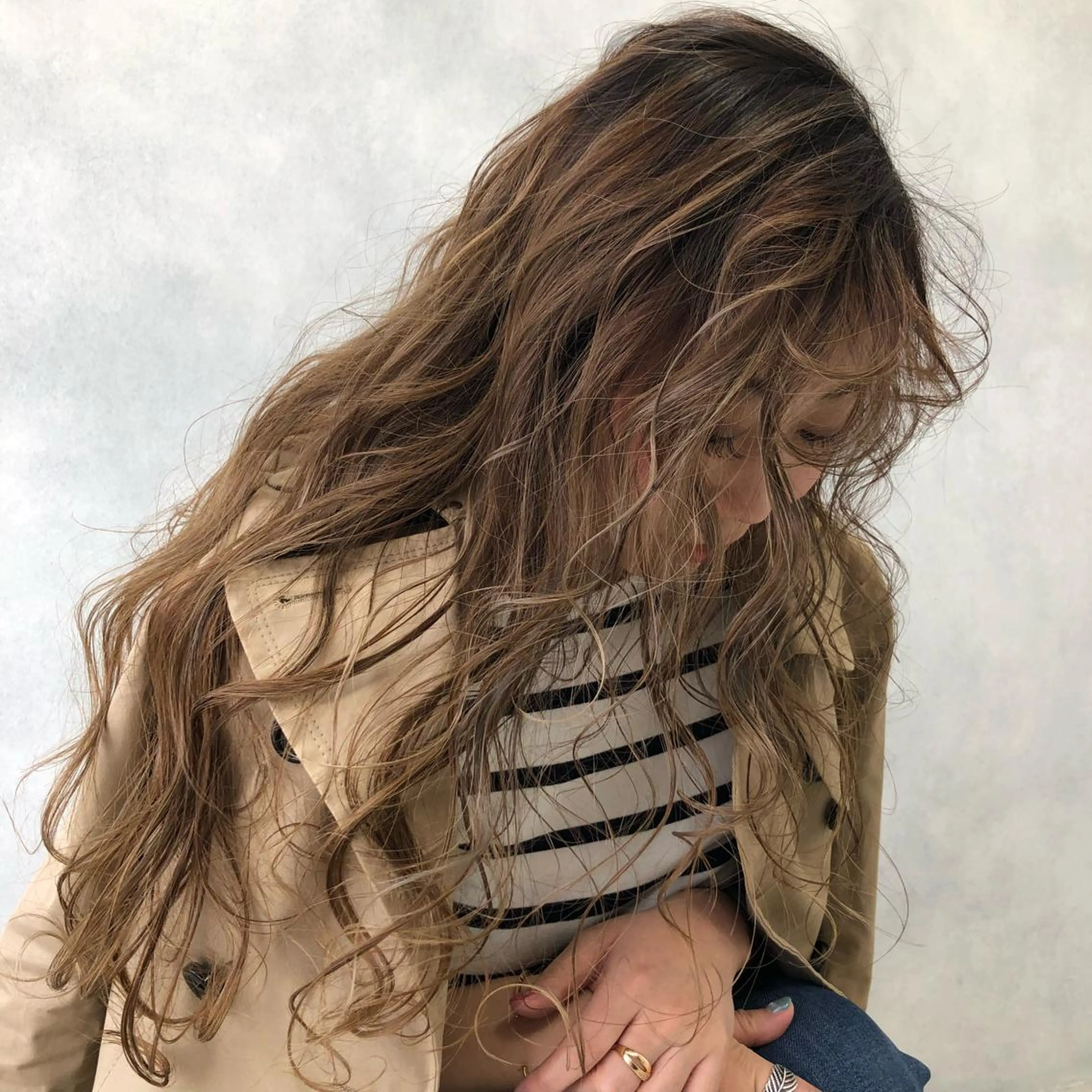 ロング カラー ハイライトカラー ハイライト ORIKA 美容室のヘアスタイル