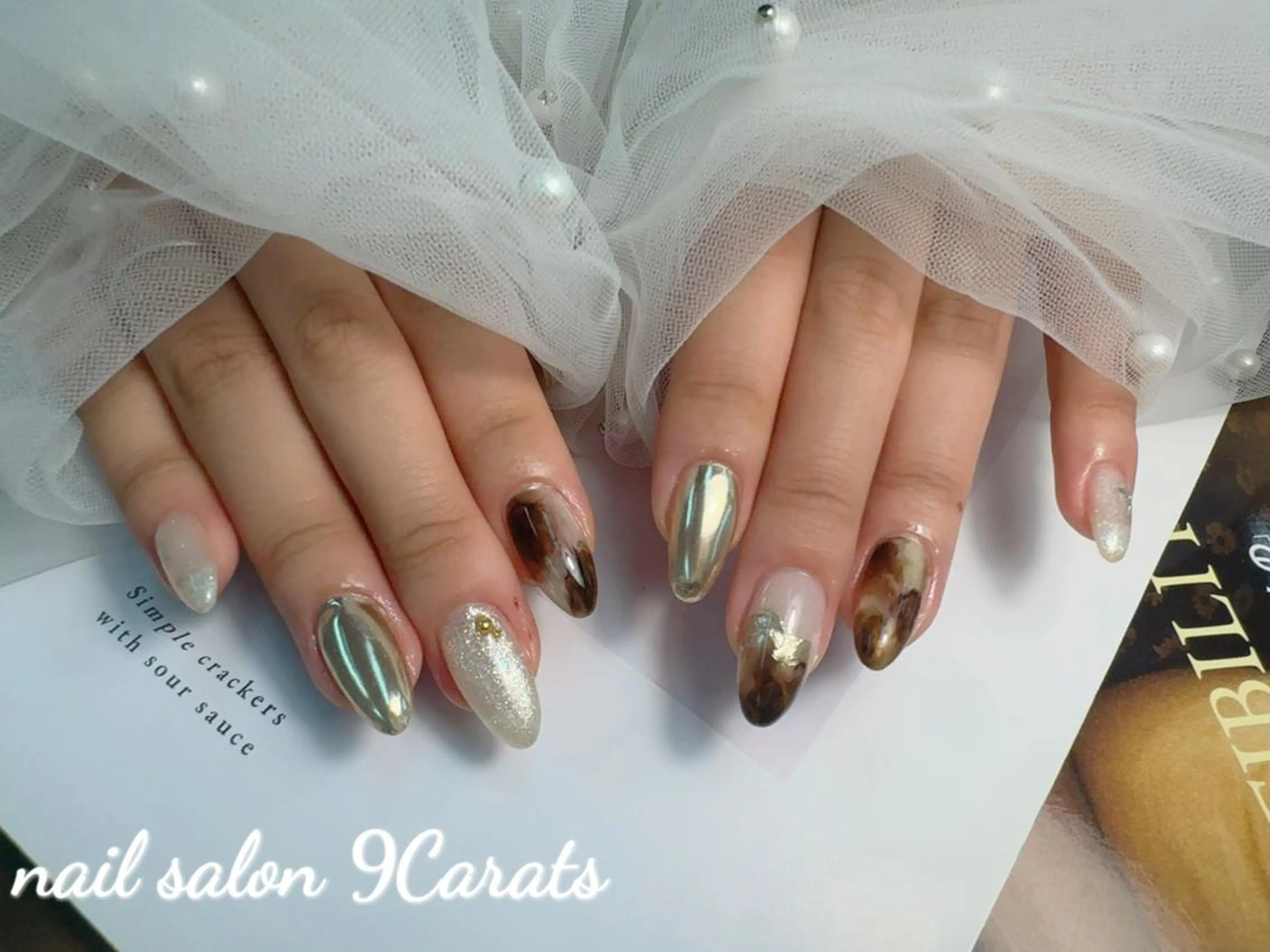 ネイル ハンドネイル ハンドケア ネイルサロン 9Carats神田のネイルデザイン