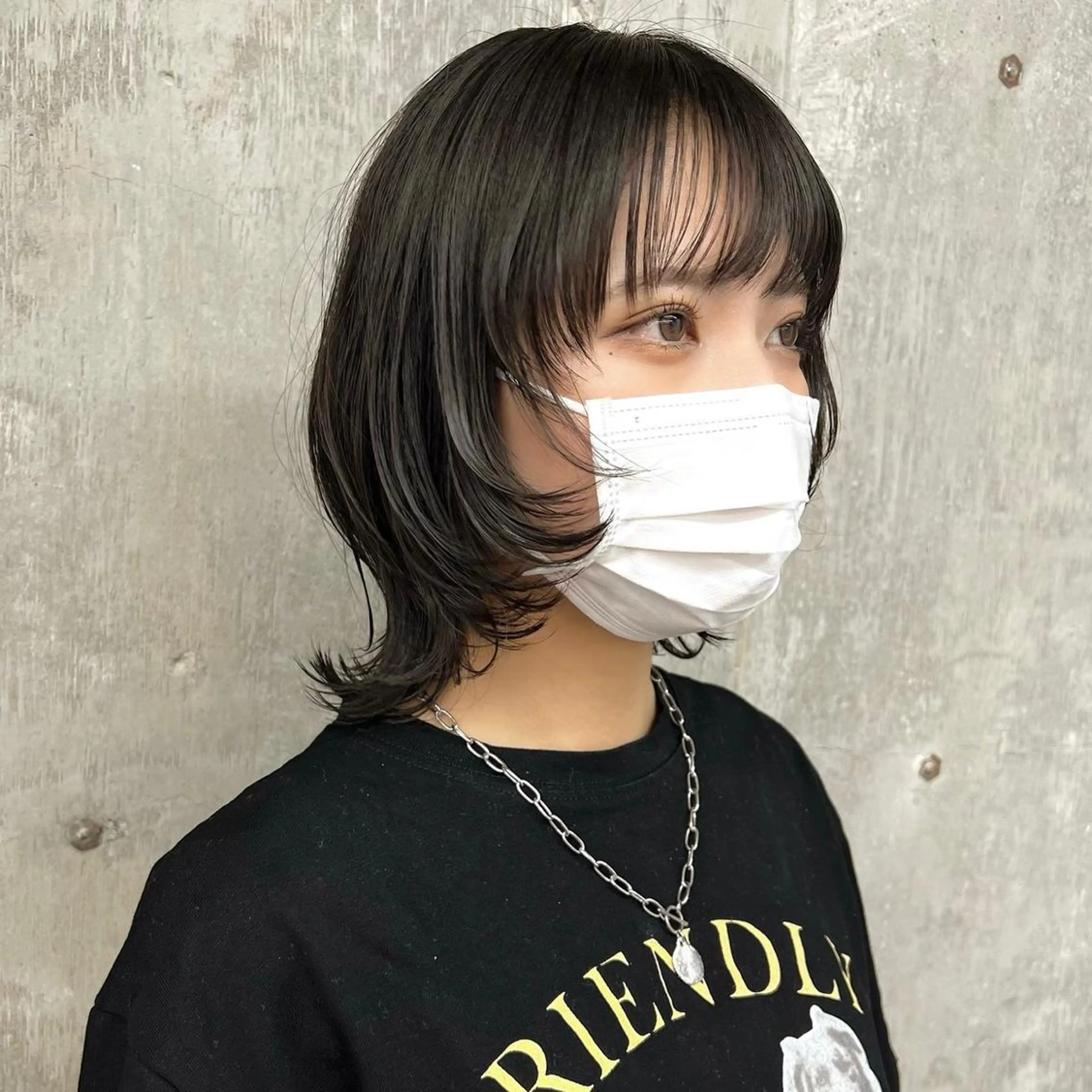 ミディアム カラー ウルフカット 韓国 /男女🆗 細江　美紅のヘアスタイル
