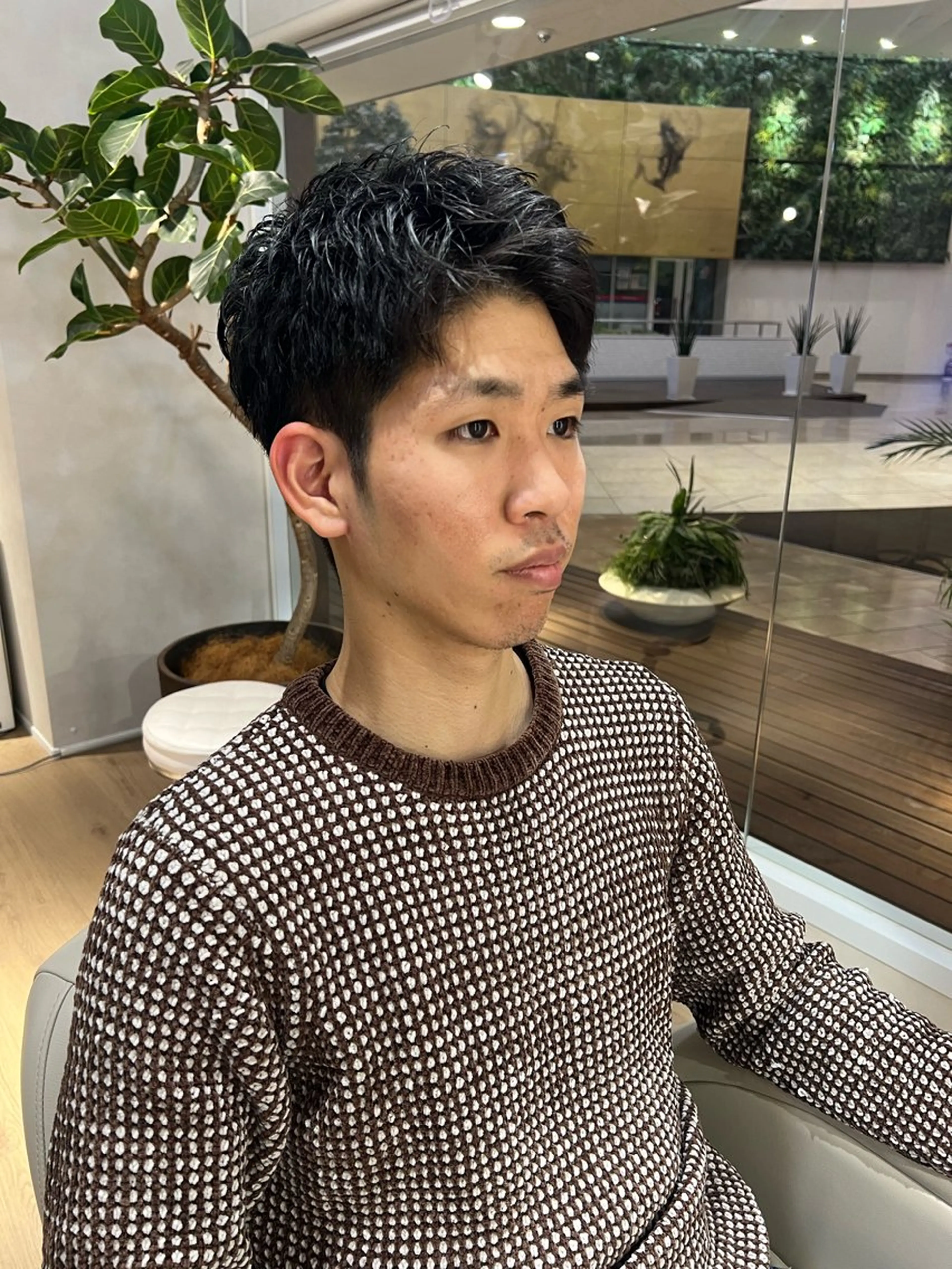 ショート パーマ メンズ unopulir Vamos店所属・梅田茶屋町メンズ 専門美容師 山元一平のヘアスタイル