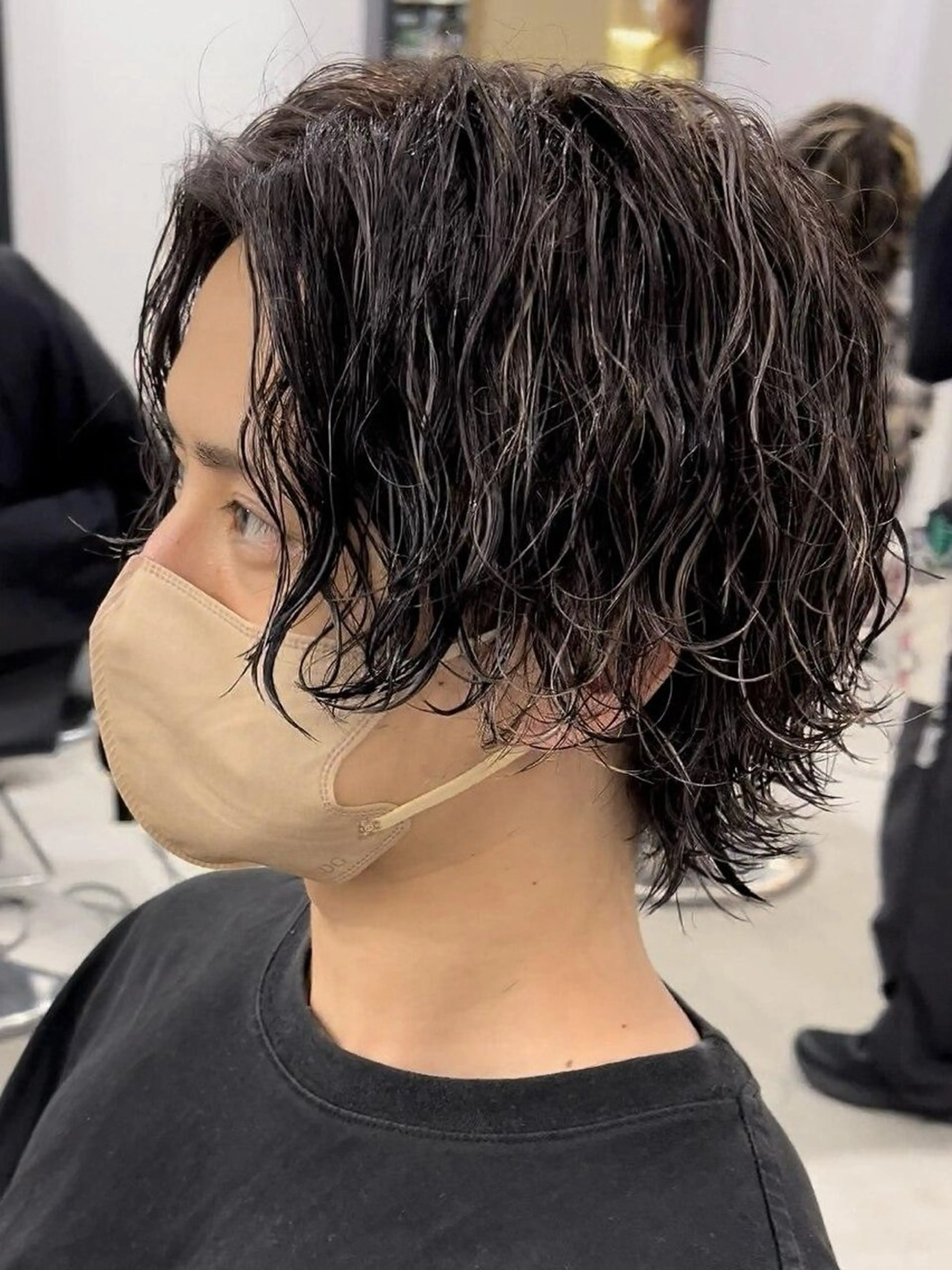 ミディアム パーマ メンズ 美容師歴6年 fifth前比嘉💥のヘアスタイル