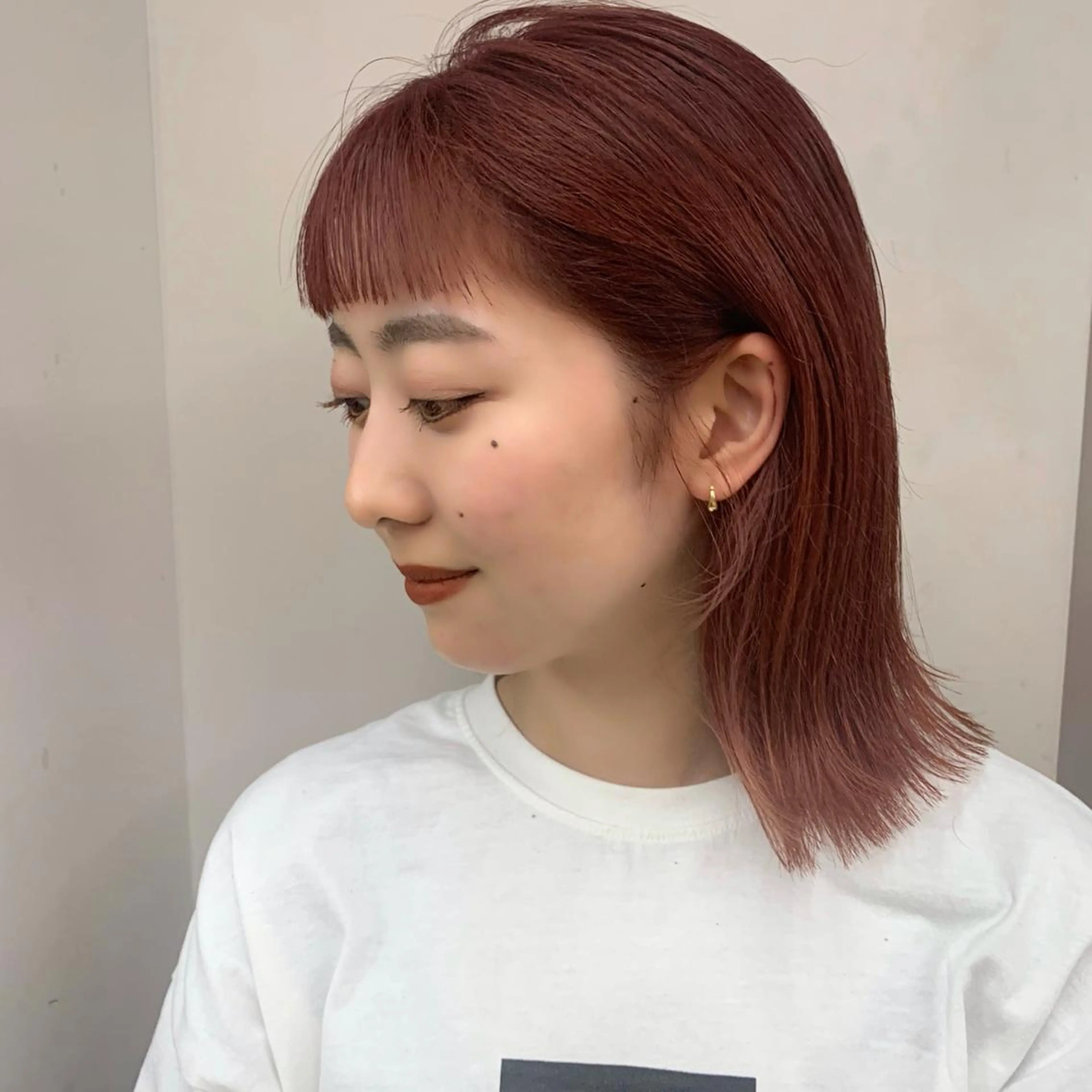 ミディアム カラー ブリーチ カット ヘアカラー トリートメント 豊浦 翔太のヘアスタイル