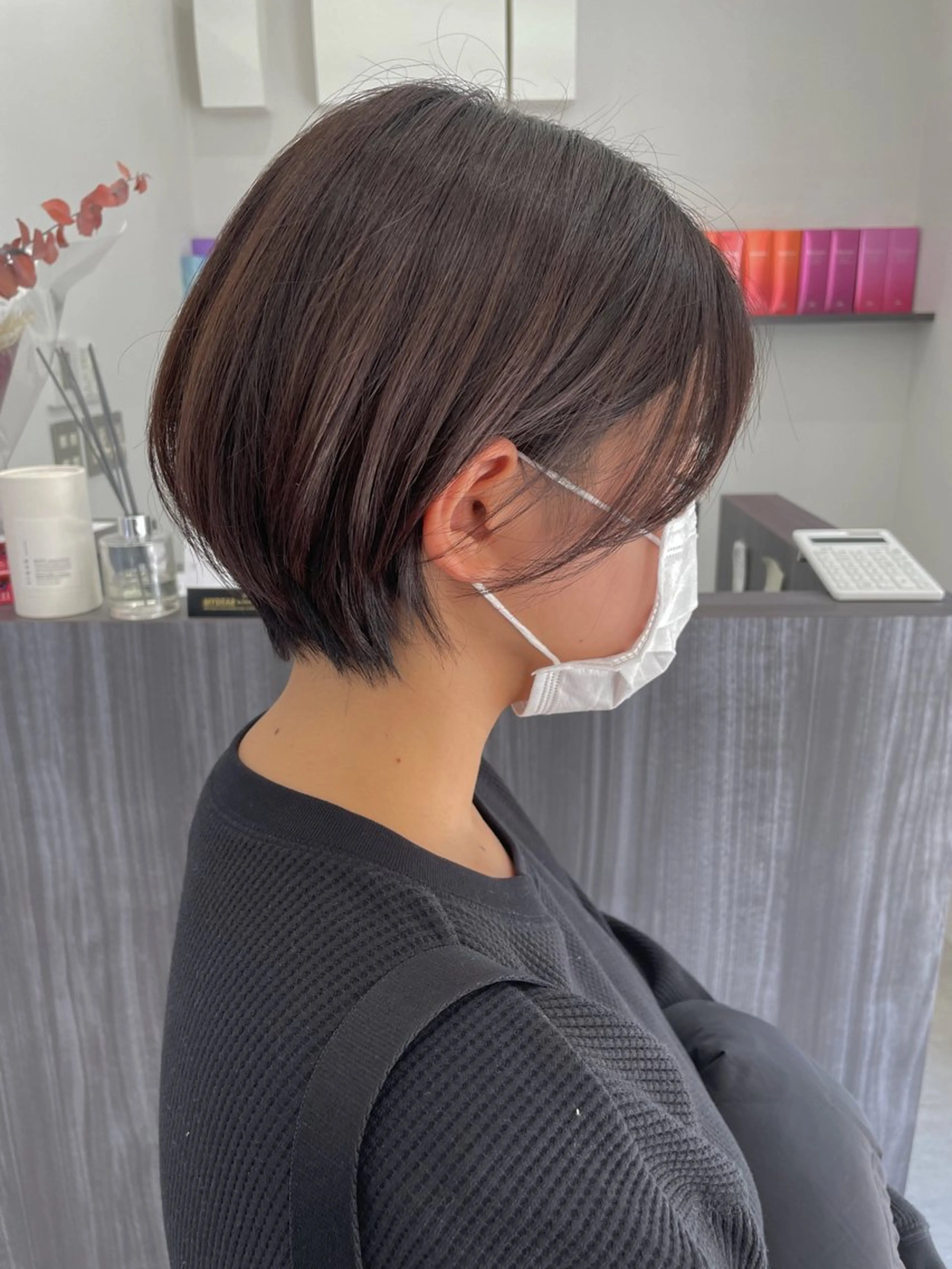 ショート ショートボブ ボブ ショートヘア カット 新村 華奈絵のヘアスタイル