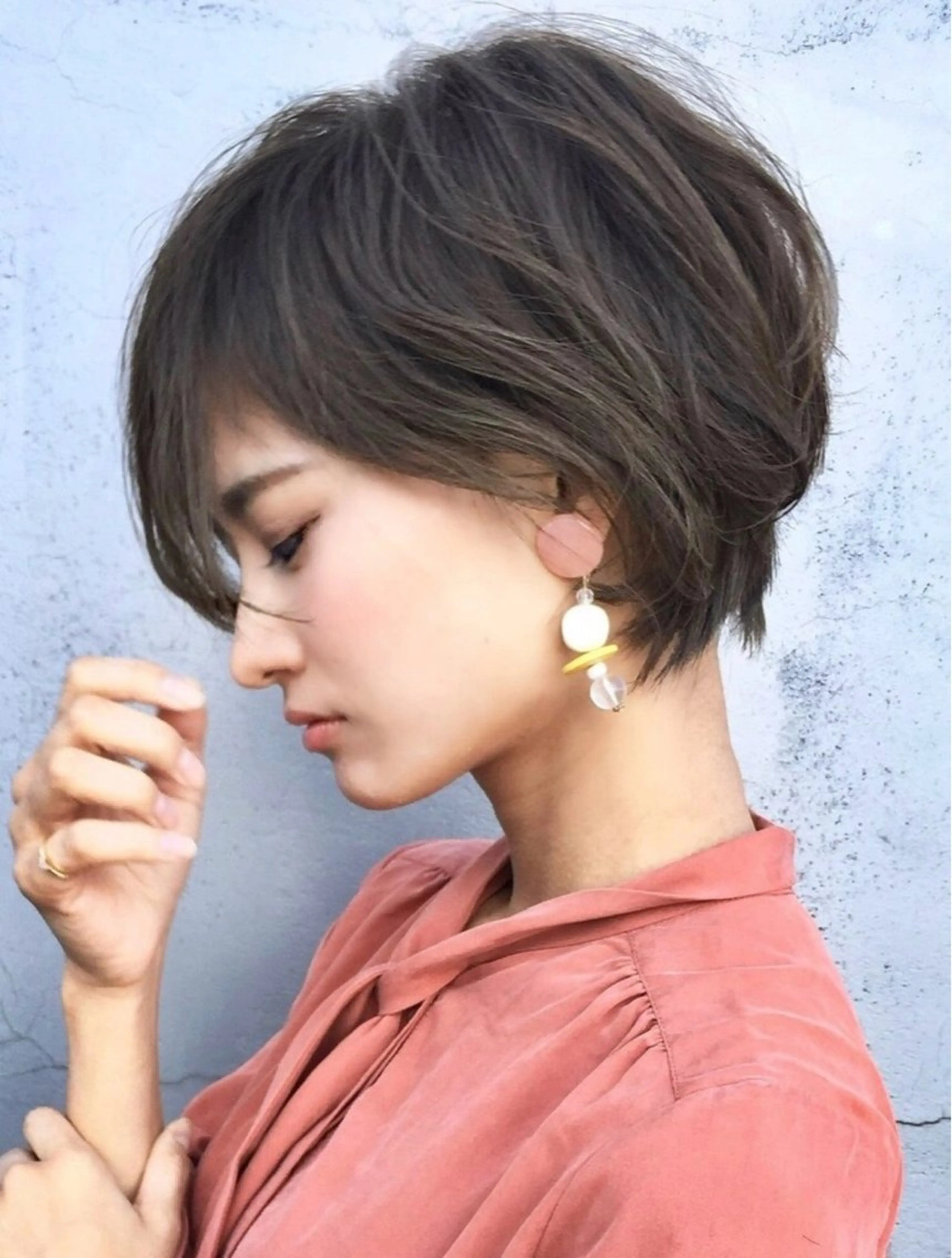 ショート ショートボブ ボブ かきあげバング 髪質改善 オン眉 i.Ehime所属・i.Ehime💫 齋藤  あつきのヘアスタイル