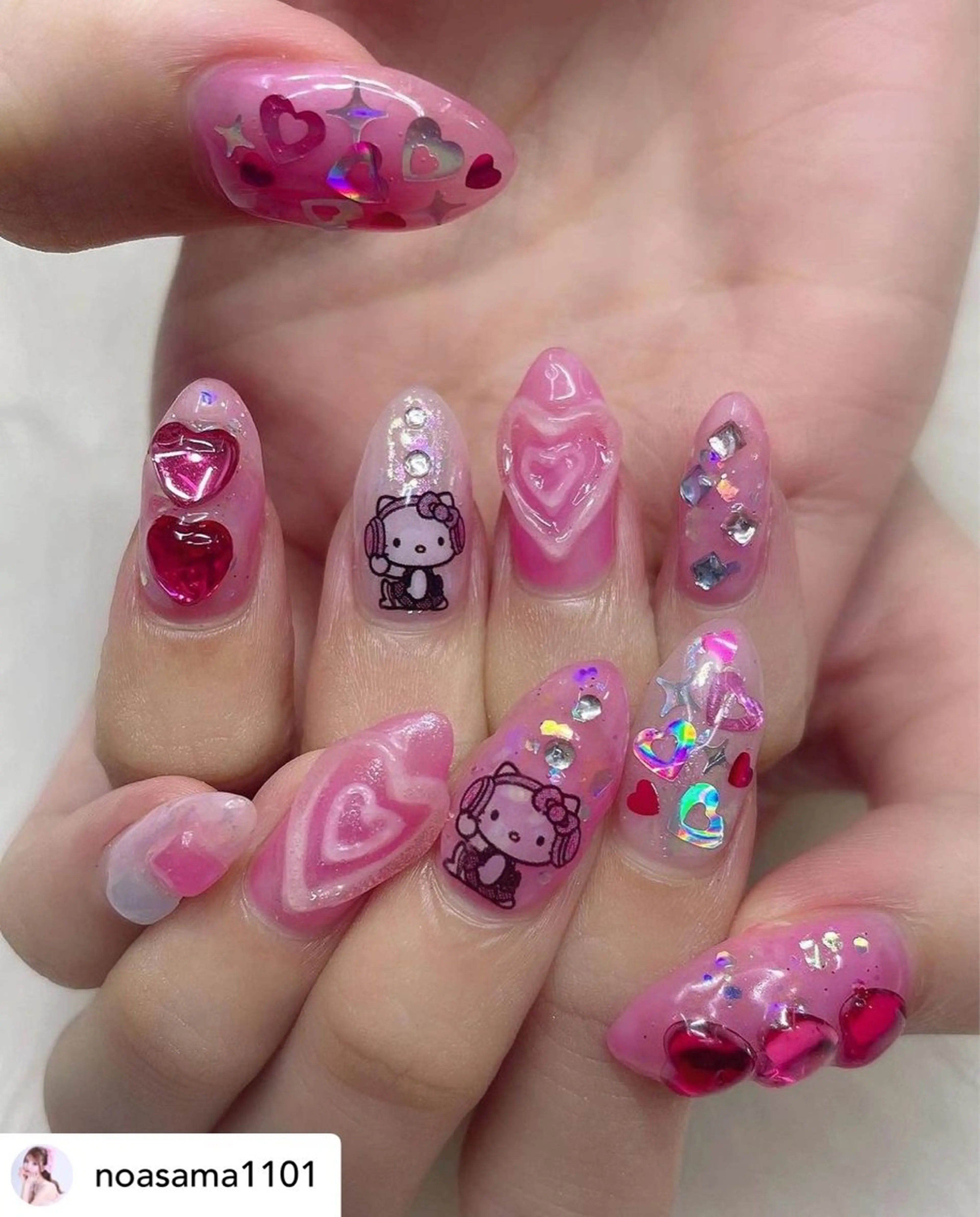 ネイル 桜ネイル ピンク スカルプネイル NAILSGOGO shibuyaのネイルデザイン
