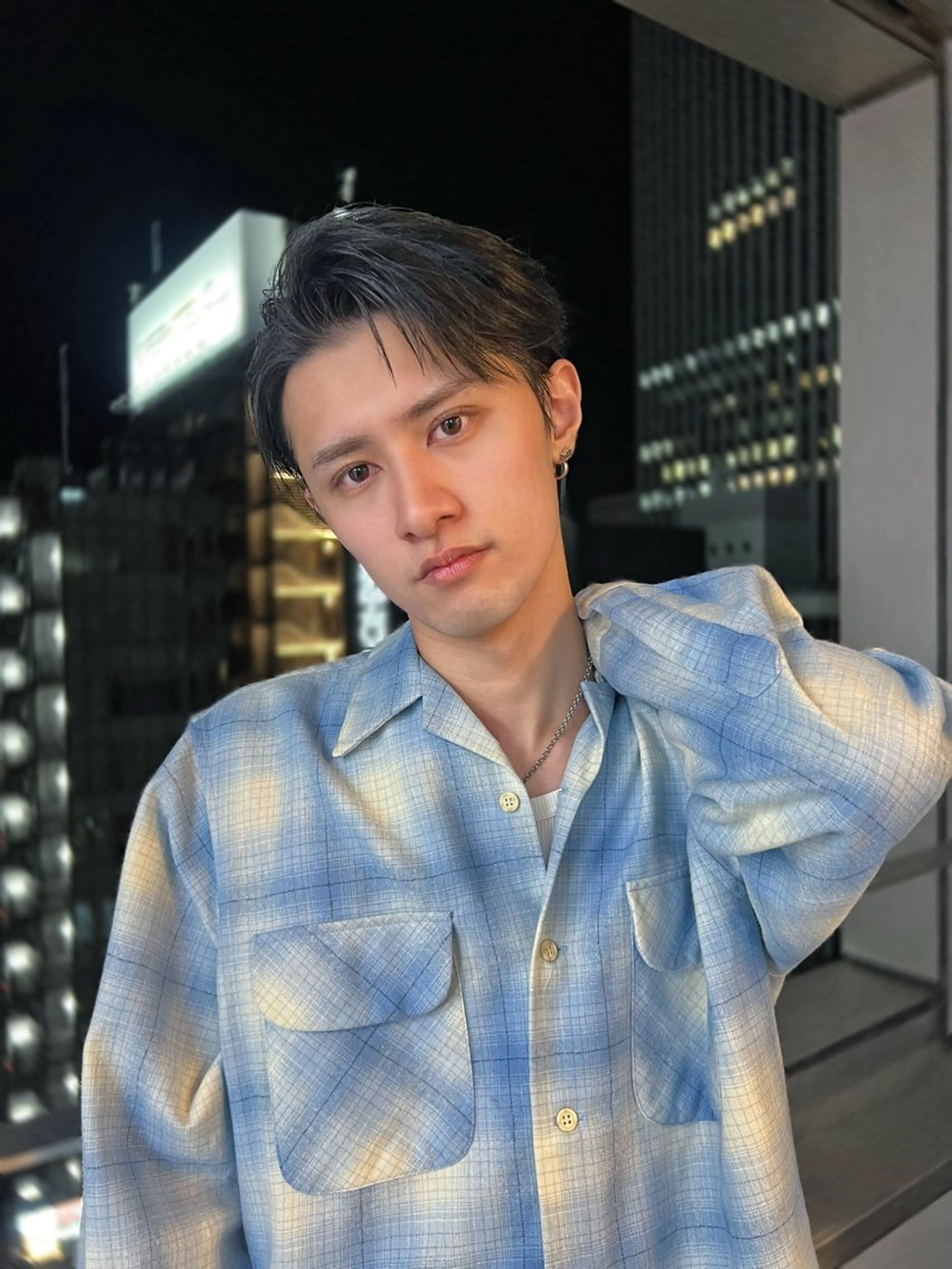 ショート メンズ メンズブリーチ フェザーパーマ メンズ韓国風 メンズメッシュ メンズパーマ カット k.e.y銀座店所属・安藤幹人 メンズカット/パーマのヘアスタイル