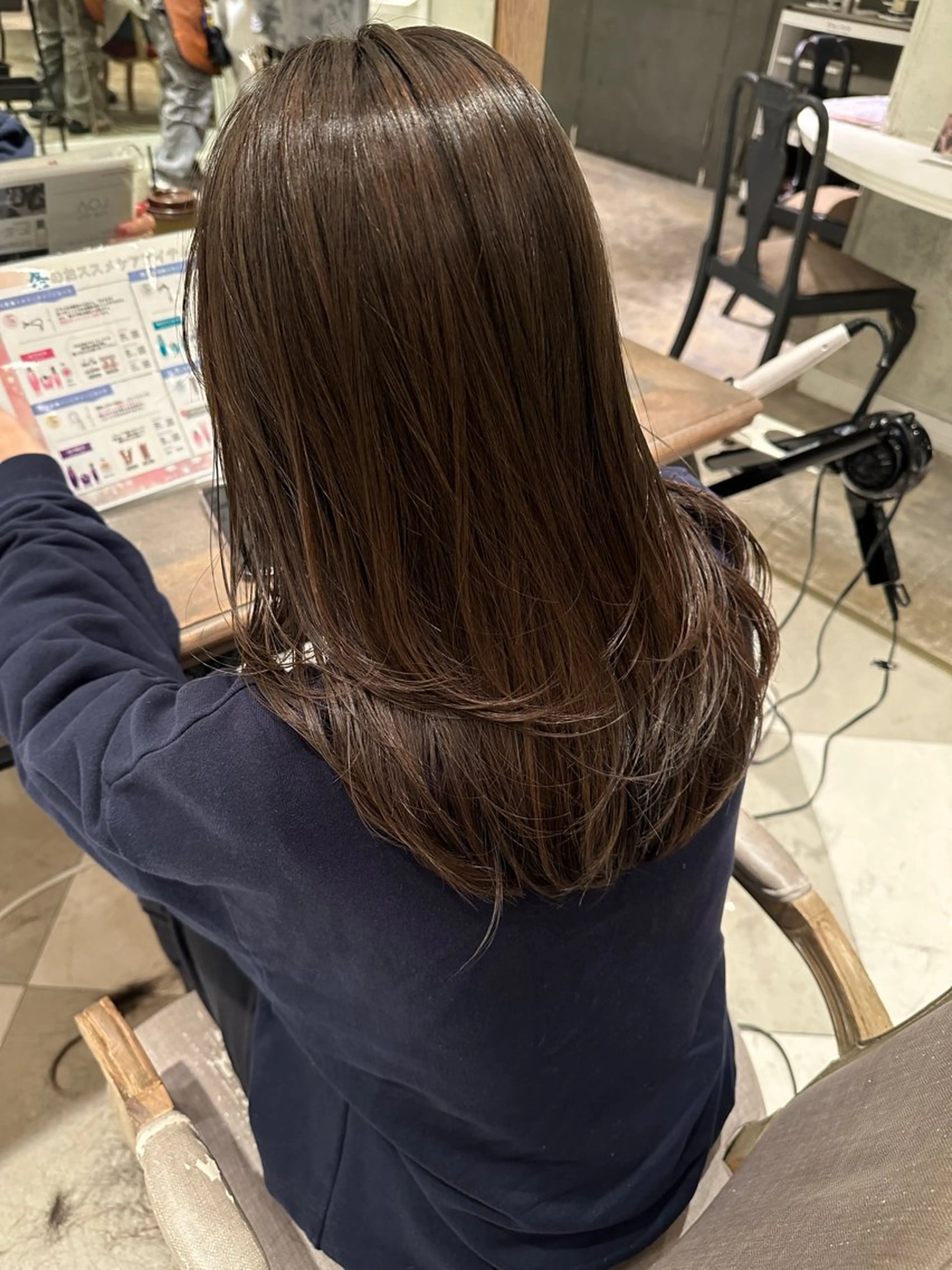 セミロング カット ヘアカラー ショート無料カット 募集🩶narumiのヘアスタイル