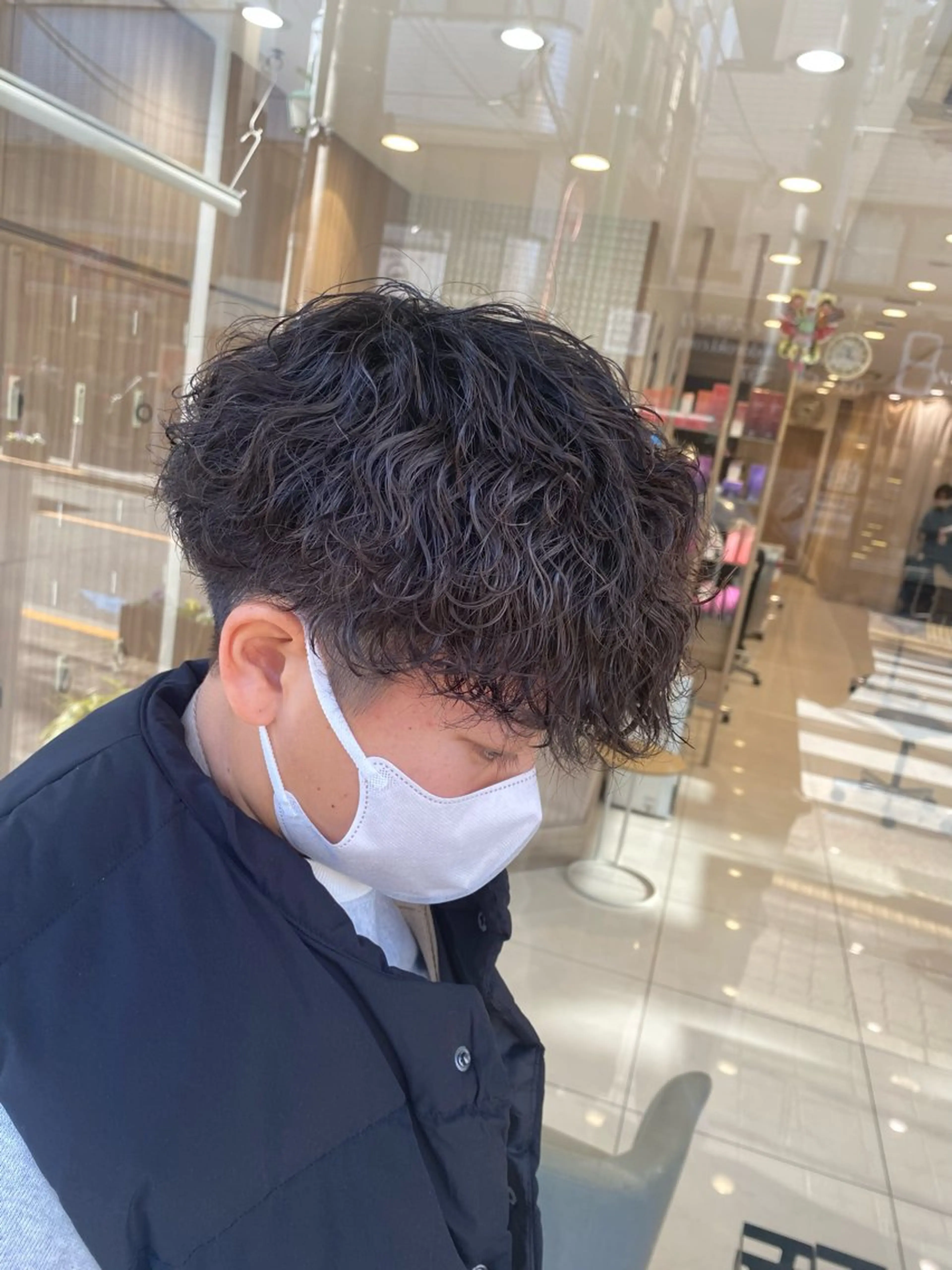 パーマ メンズ カット 曲がる縮毛矯正・パー マ💈副店長田中💈のヘアスタイル