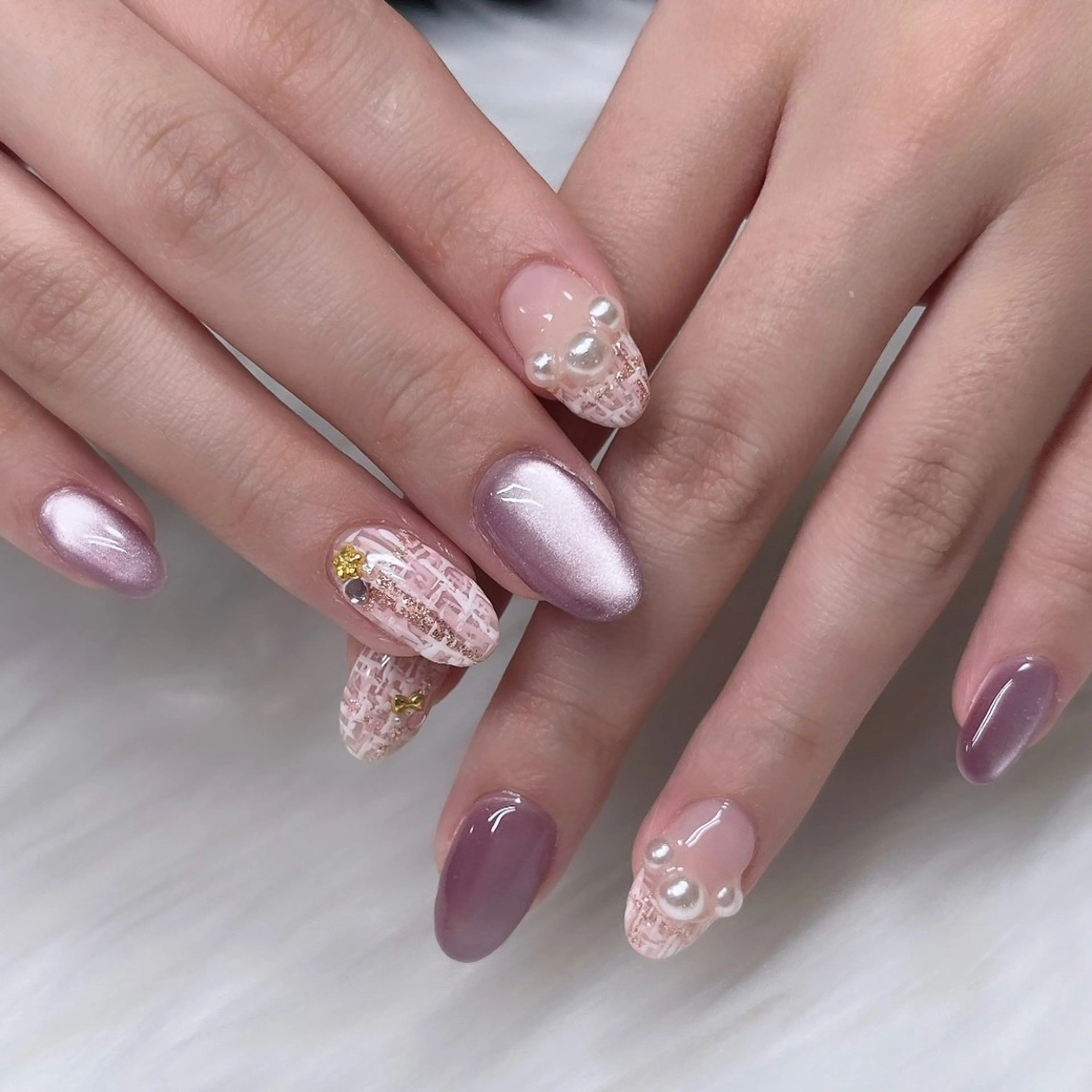 ネイル アートネイル キラキラネイル 韓国ネイル ラメ(グリッター) ロングネイル 🐕🦺Yappy 💗A-tanのネイルデザイン