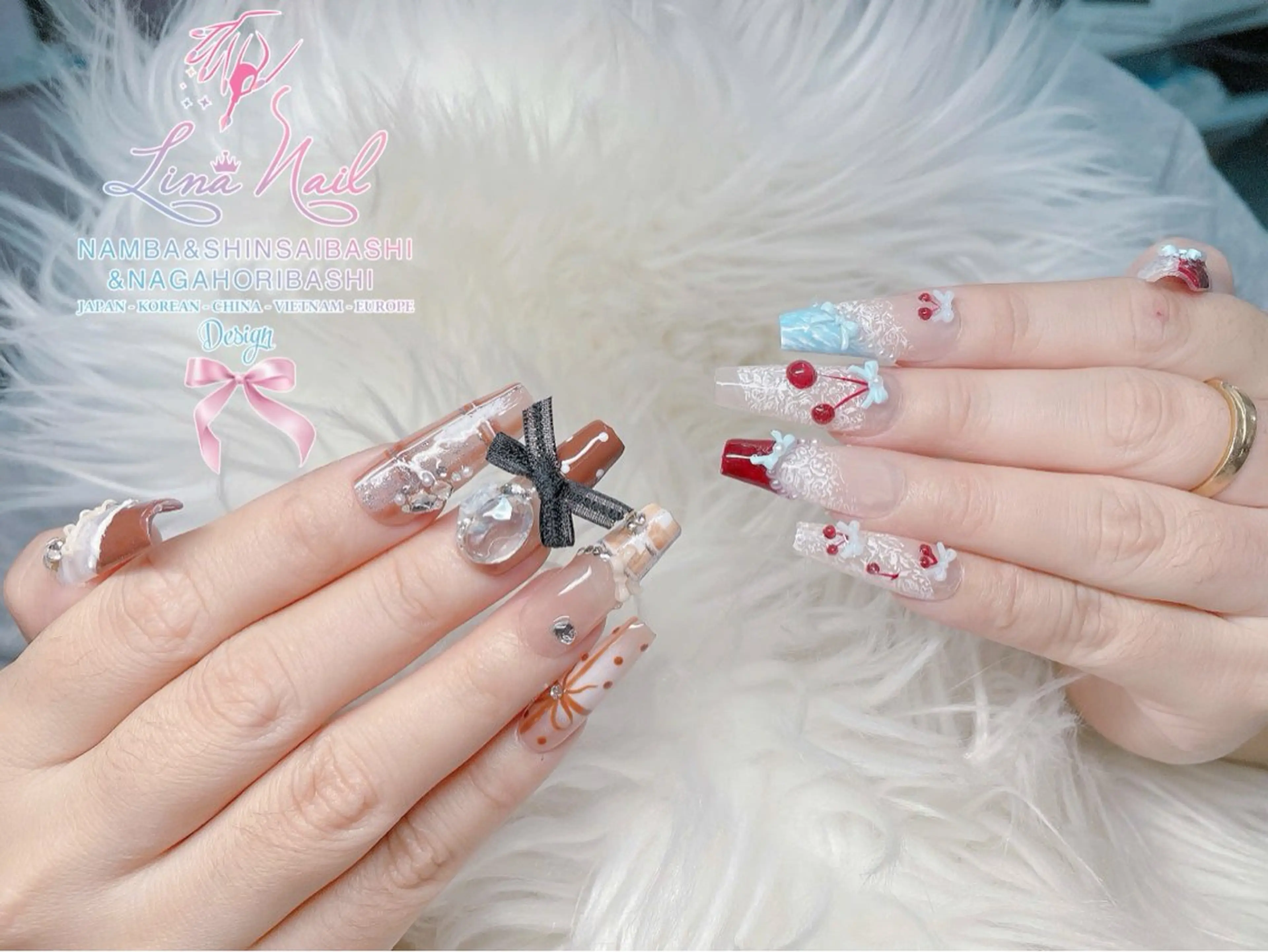 ネイル 冬ネイル クリスマス リナネイル 長堀橋店／東心斎橋店のネイルデザイン