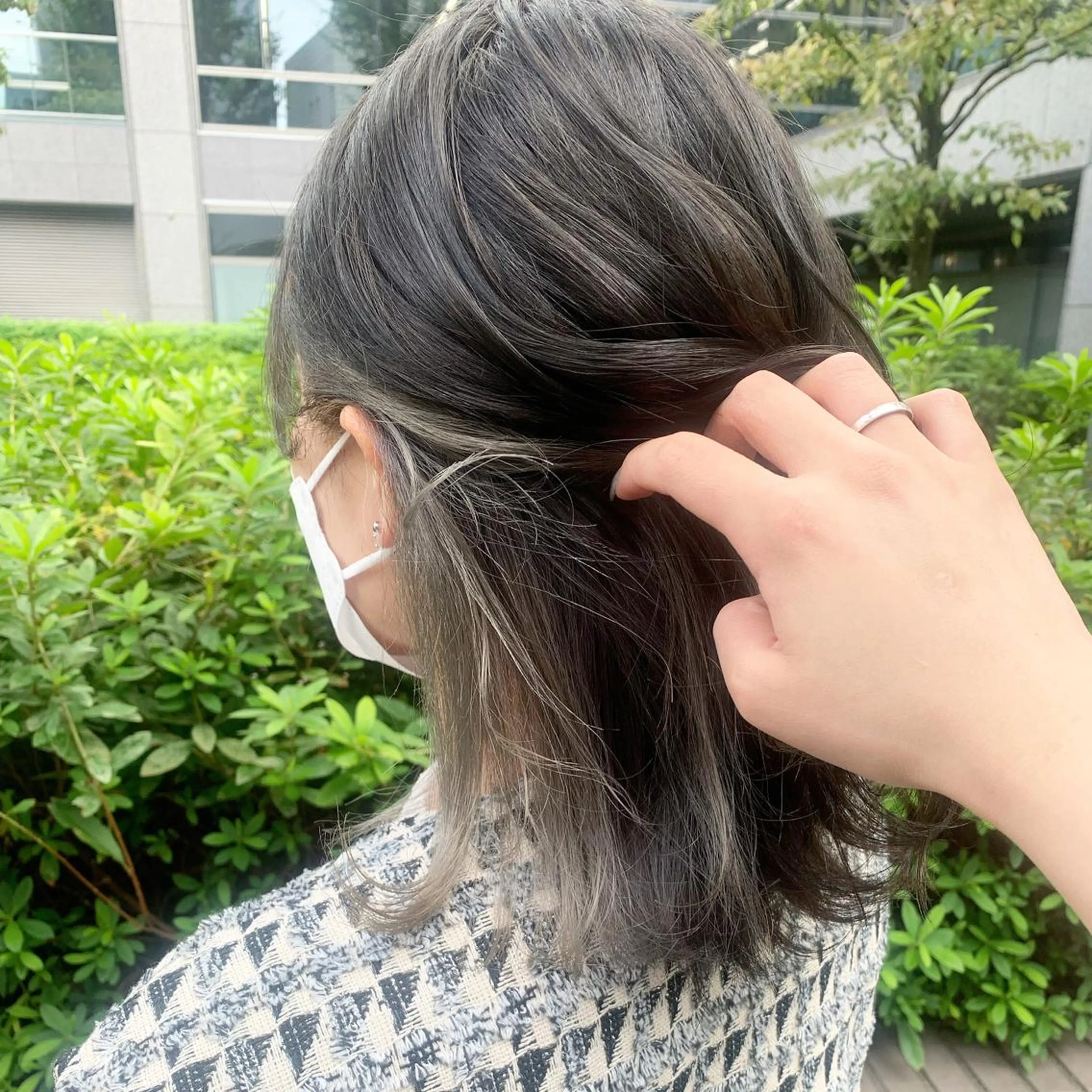 ミディアム カラー ヘアアレンジ 髪質改善/縮毛矯正 艶カラー/珠聡のヘアスタイル