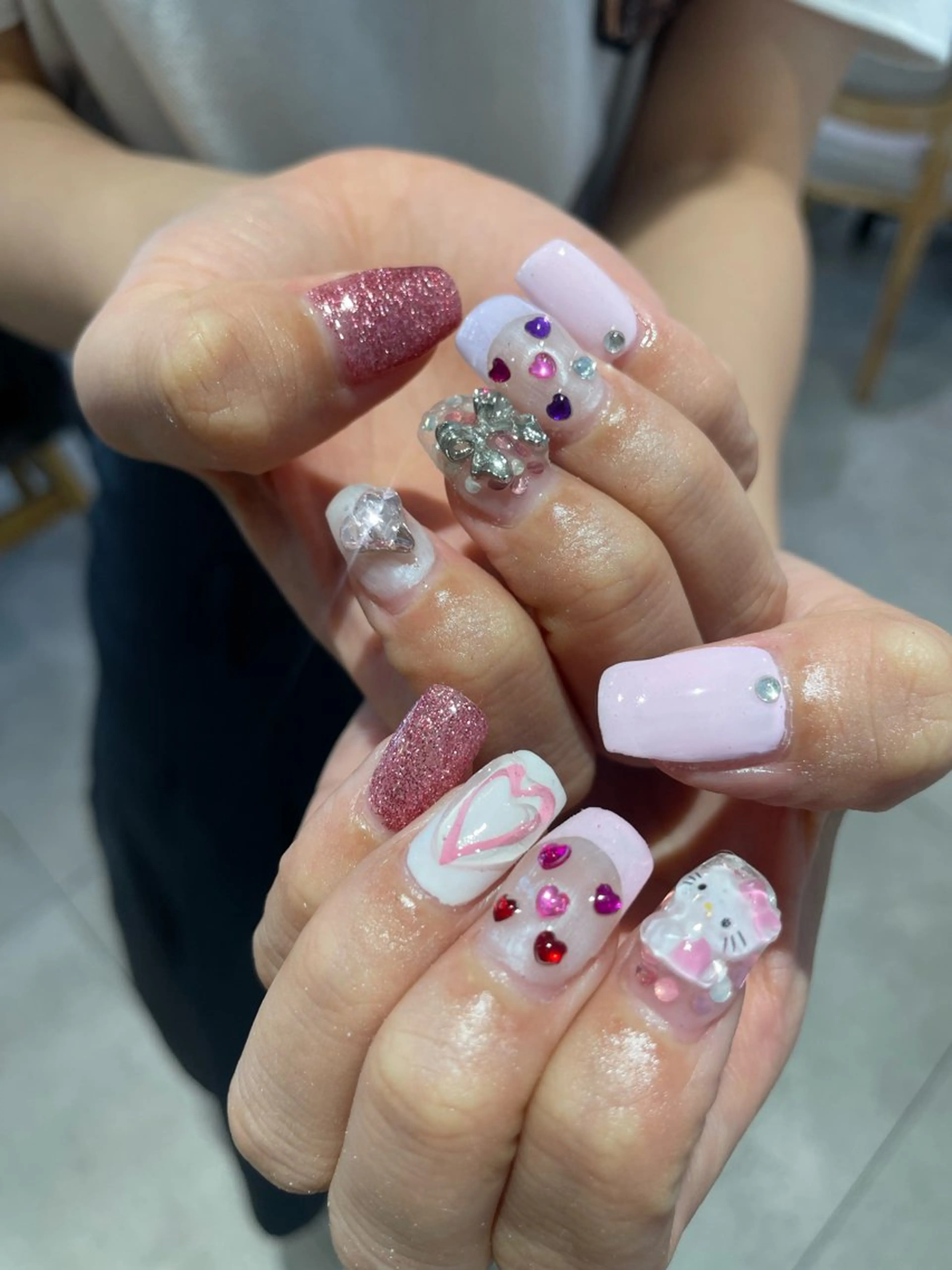 ネイル ジェルネイル パラジェル ハンドネイル hair&nail ☯️アイリ☯️のネイルデザイン