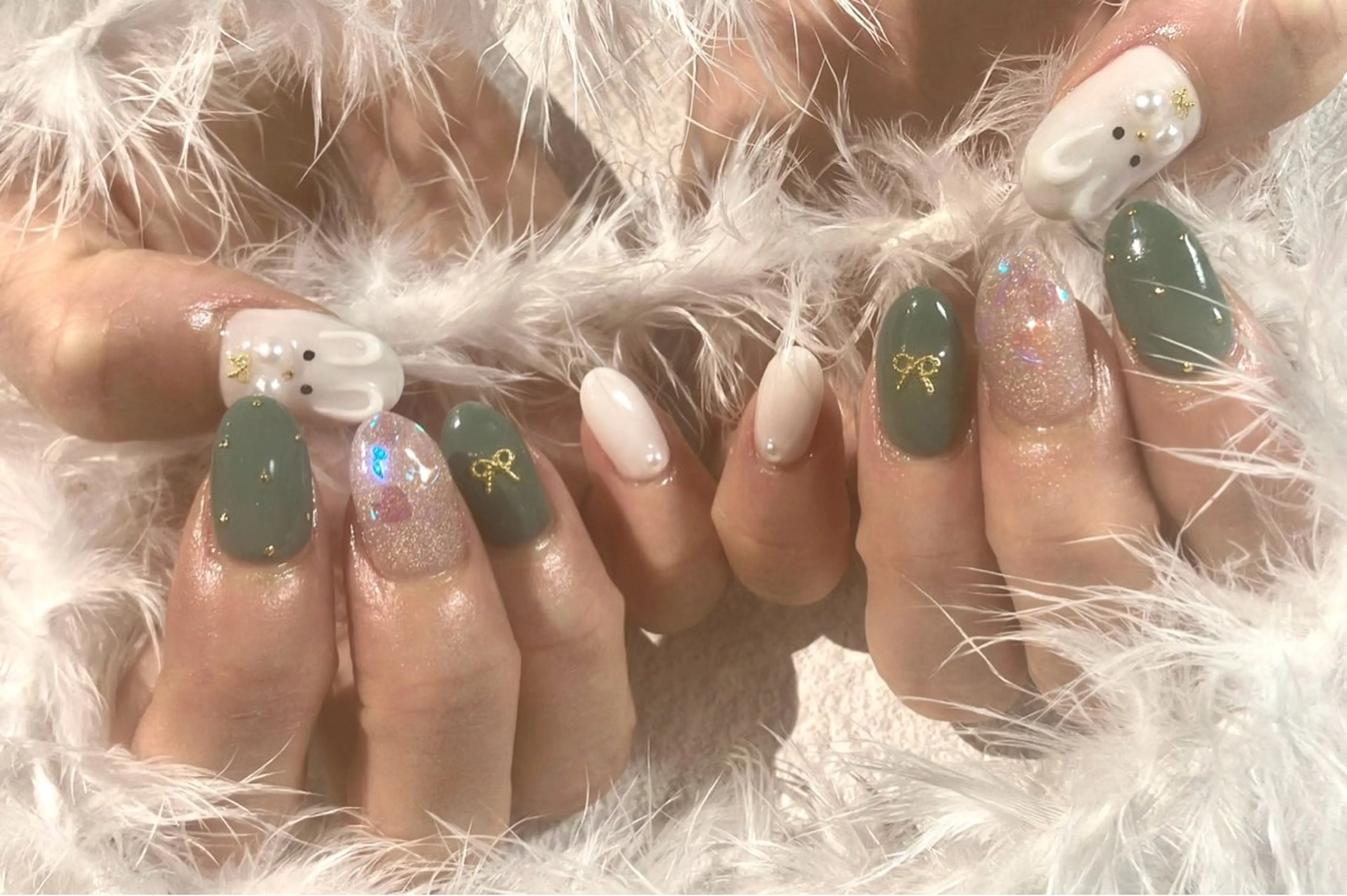 ネイル ジェルネイル パラジェル ハンドネイル OAKたまプラ ANZUのネイルデザイン